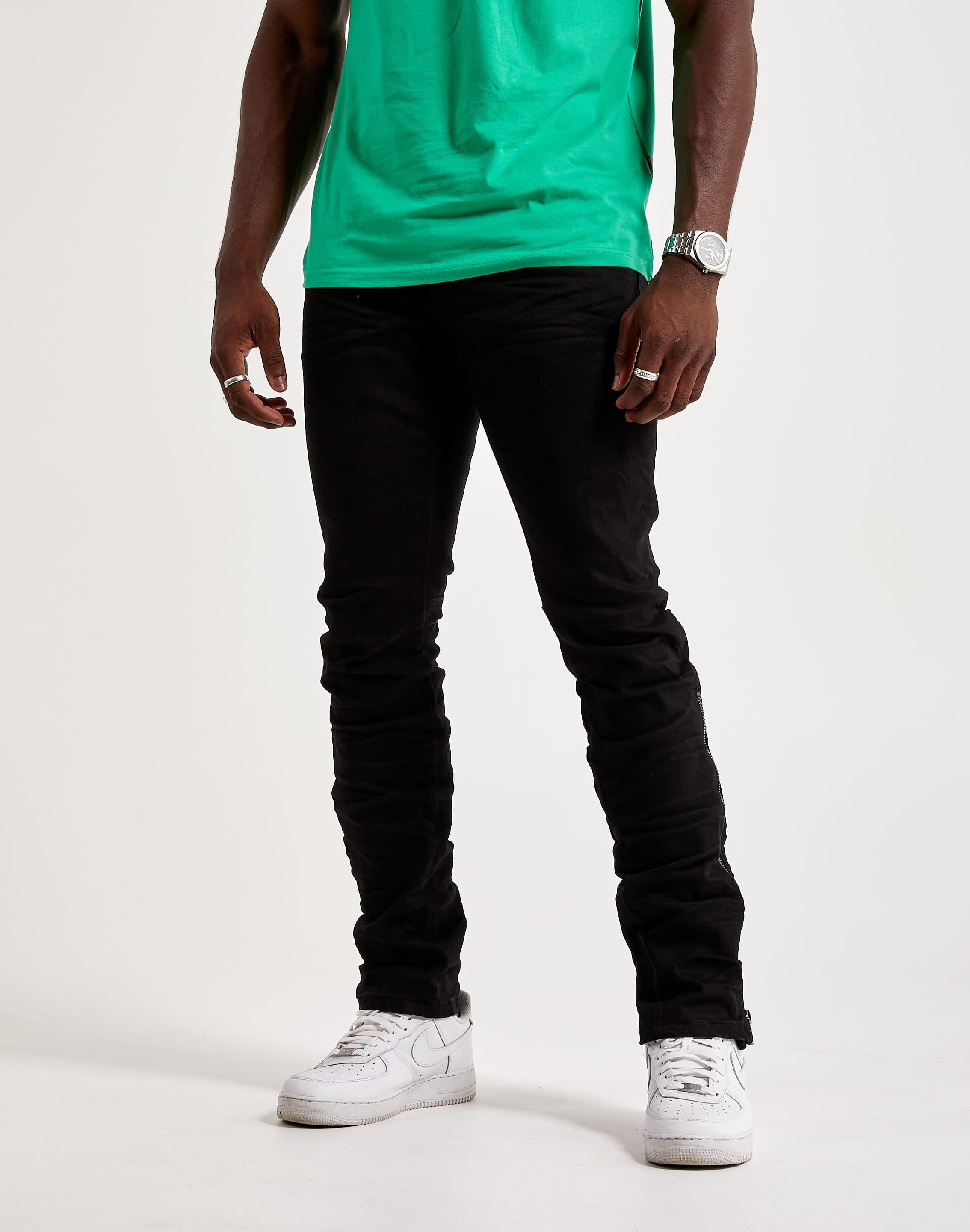 Smoke Rise Stacked Flare With Zipper Jeans Smoke Rise Stacked Flare With Zipper Jeans