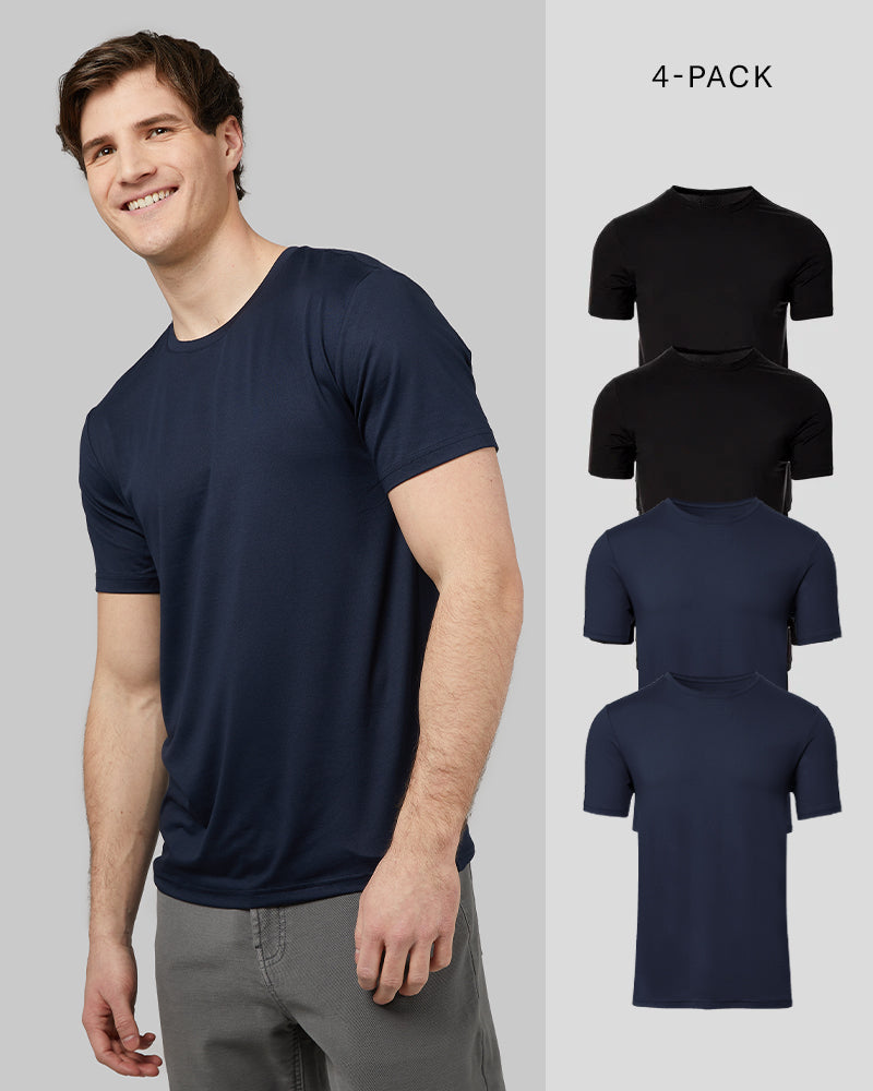 MEN’S -PACK COOL CLASSIC CREW SHIRT – BLACK NAVY