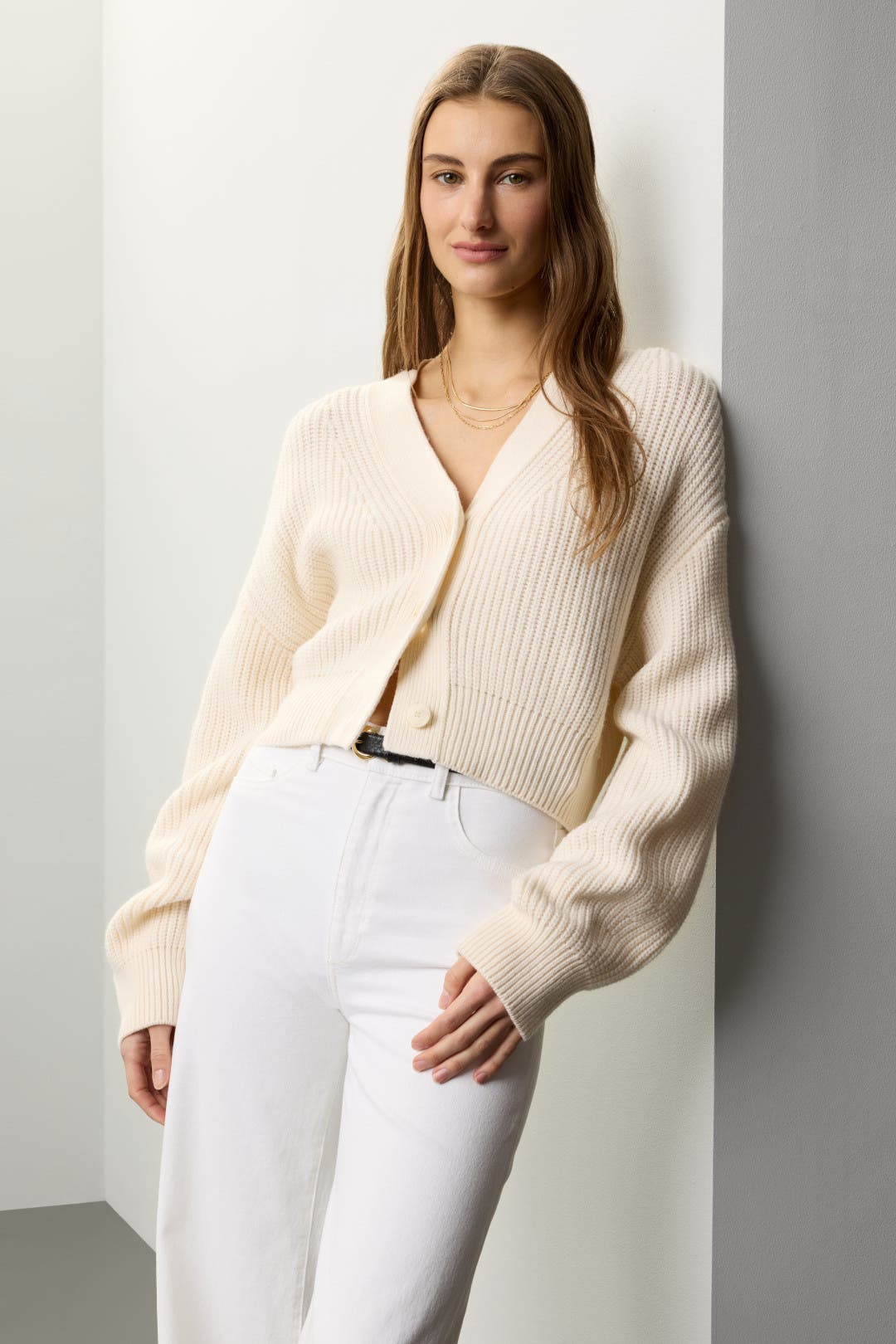 Toccin Solid Beach Cardigan Cream Toccin Solid Beach Cardigan Cream