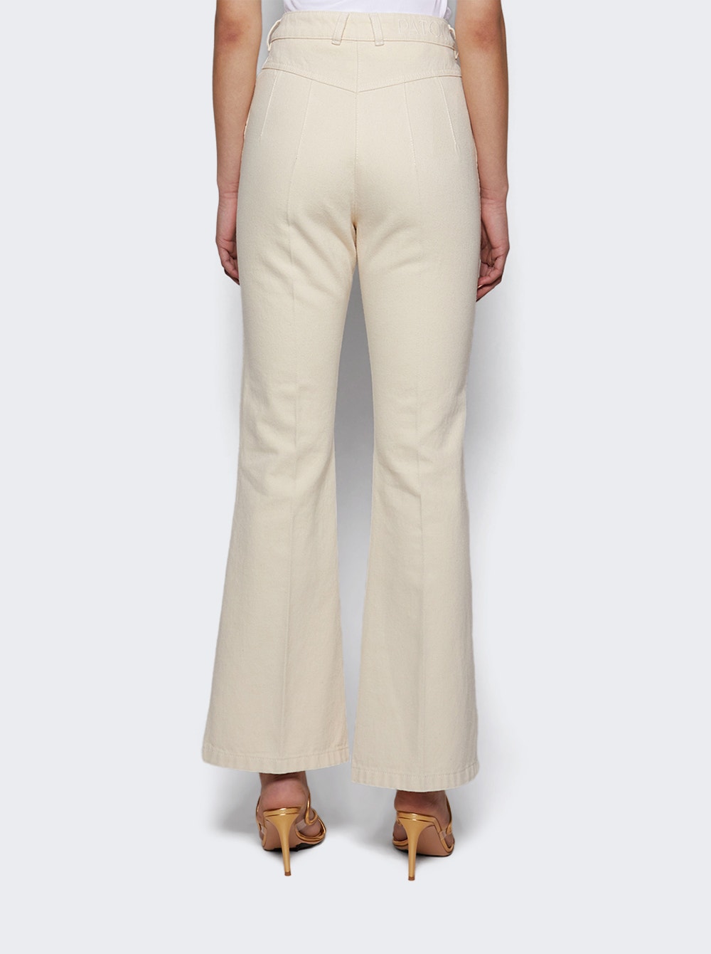 Flared And Embellished Jeans Natural