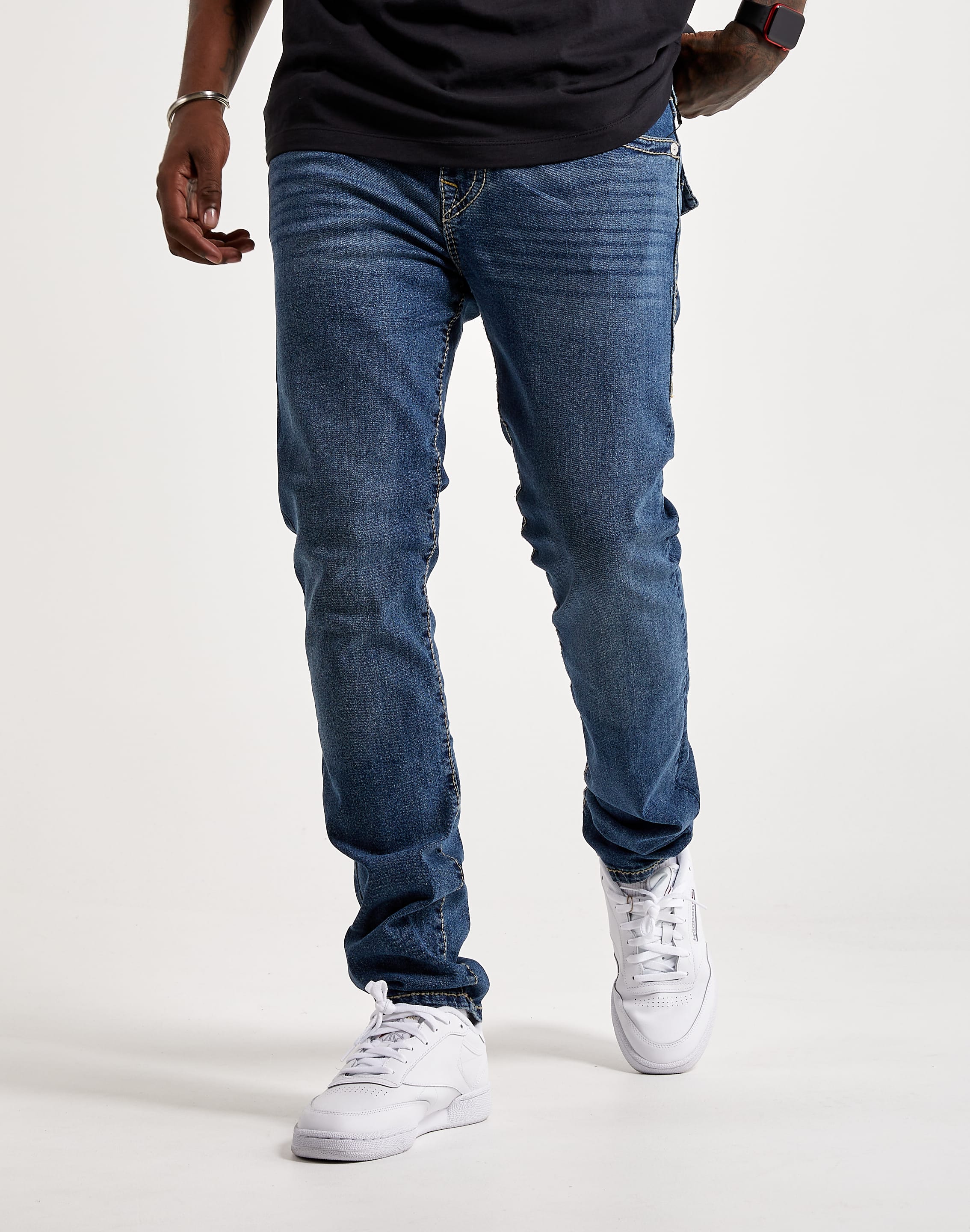 True Religion Ricky Big T Stitch Straight Jeans True Religion Ricky Big T Stitch Straight Jeans