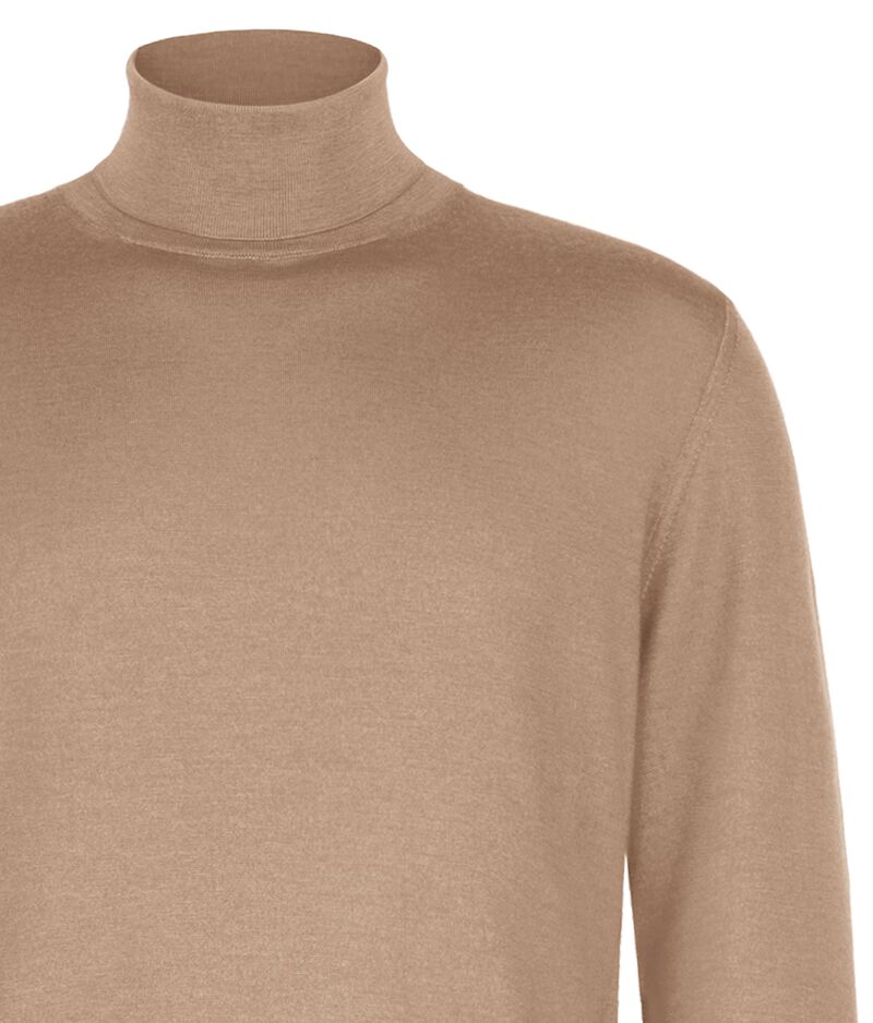 Falconeri Ultrafine Cashmere Turtleneck Man Melange Wheat Falconeri Ultrafine Cashmere Turtleneck Man Melange Wheat