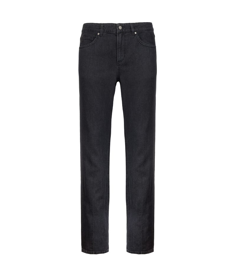 Falconeri Cotton and Linen Jeans Man Black Falconeri Cotton and Linen Jeans Man Black