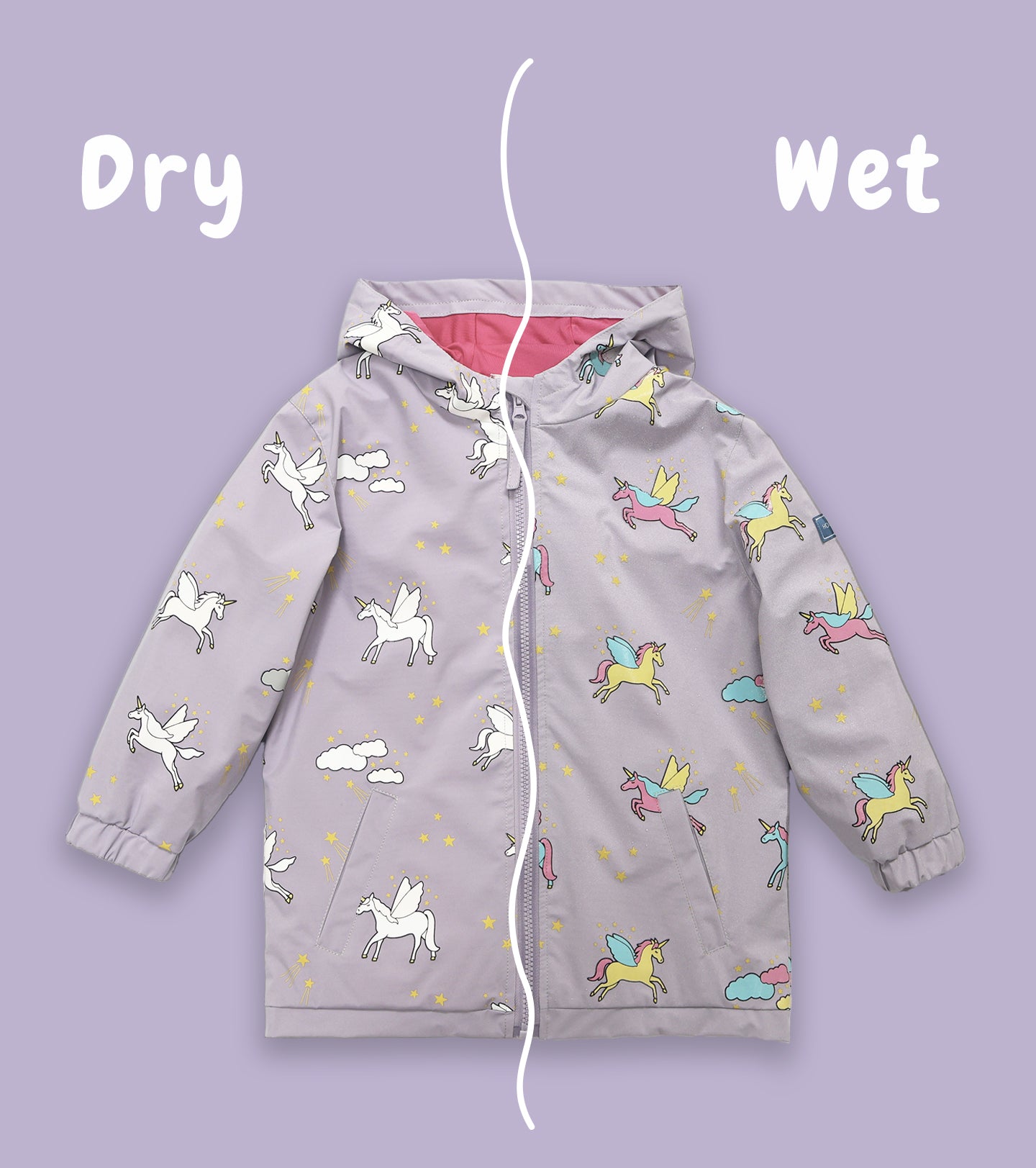 Unicorn Color Changing Kids Raincoat Unicorn Color Changing Kids Raincoat