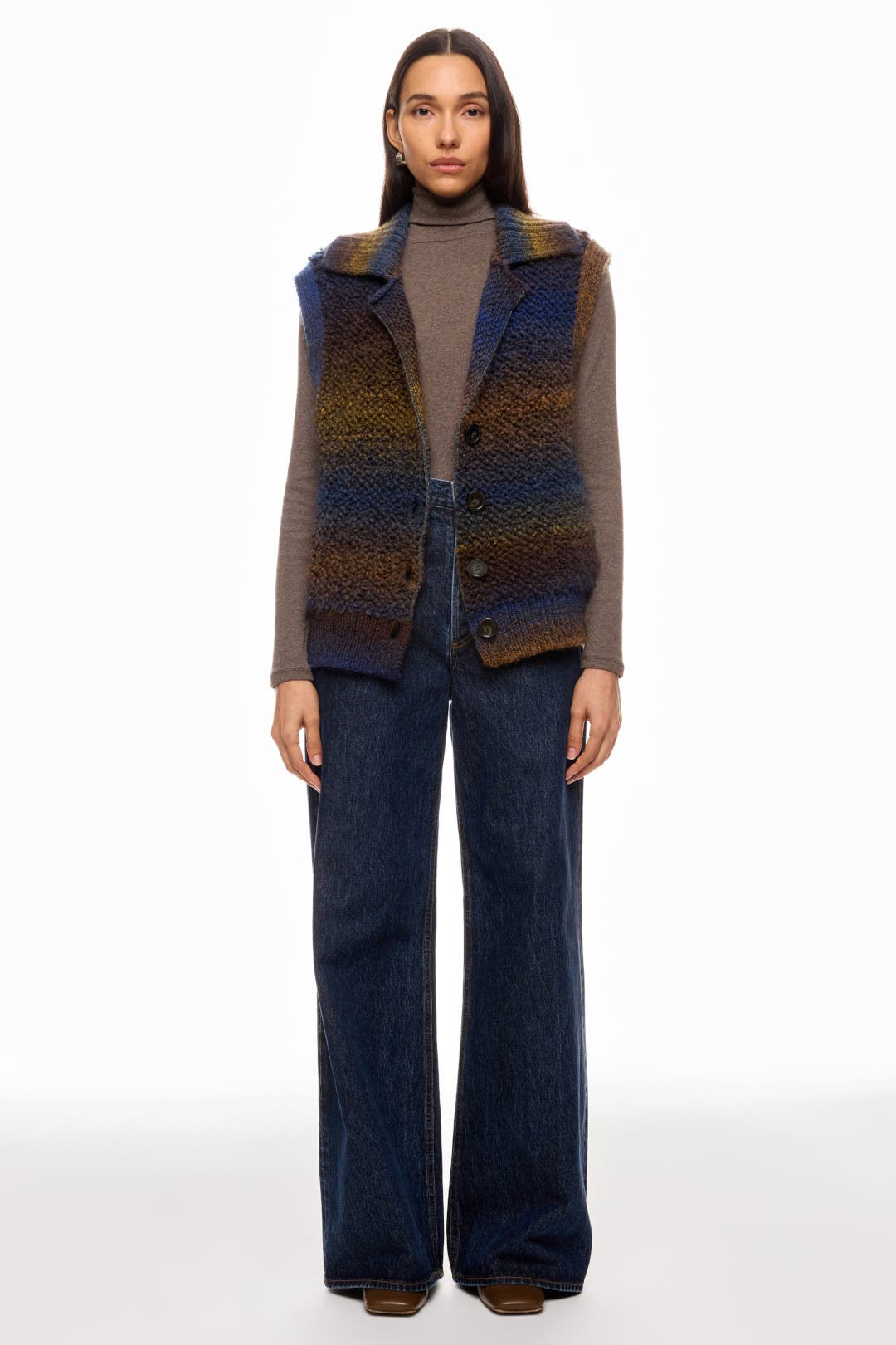 Vanessa Bruno Dilda Sweater Vest Multicolored-blue-print Vanessa Bruno Dilda Sweater Vest Multicolored-blue-print