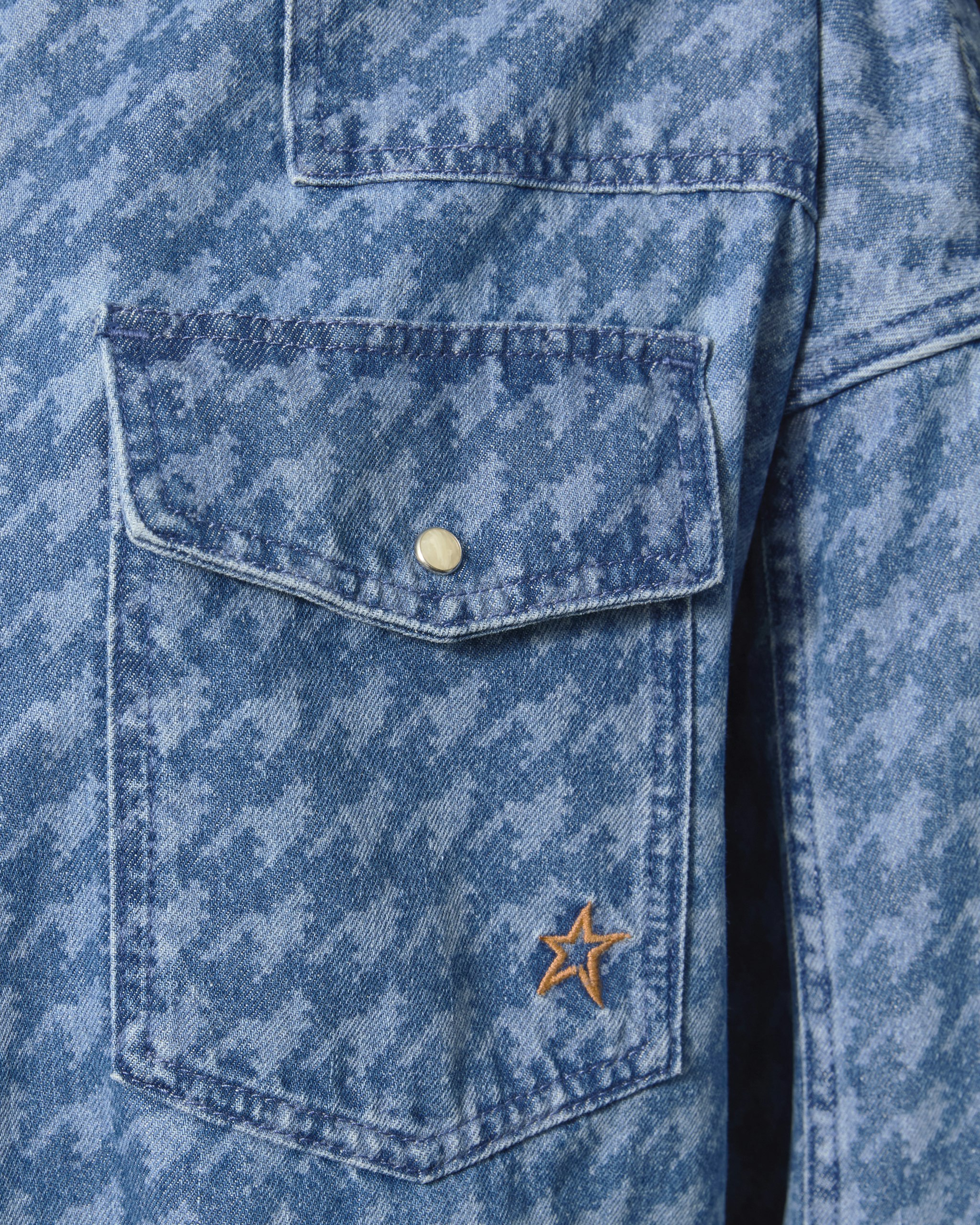 Houndstooth Denim Shirt Houndstooth Denim Shirt