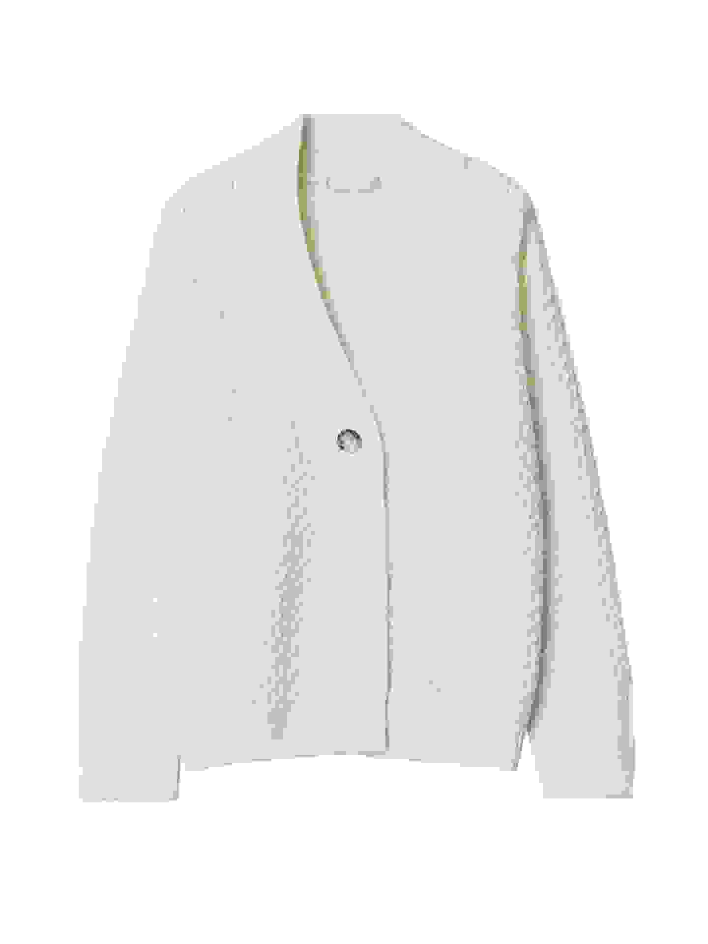 Organic Color Textured One Button-Front Cashmere Cardigan – S Off-White WK-H- Organic Color Textured One Button-Front Cashmere Cardigan – S Off-White WK-H-