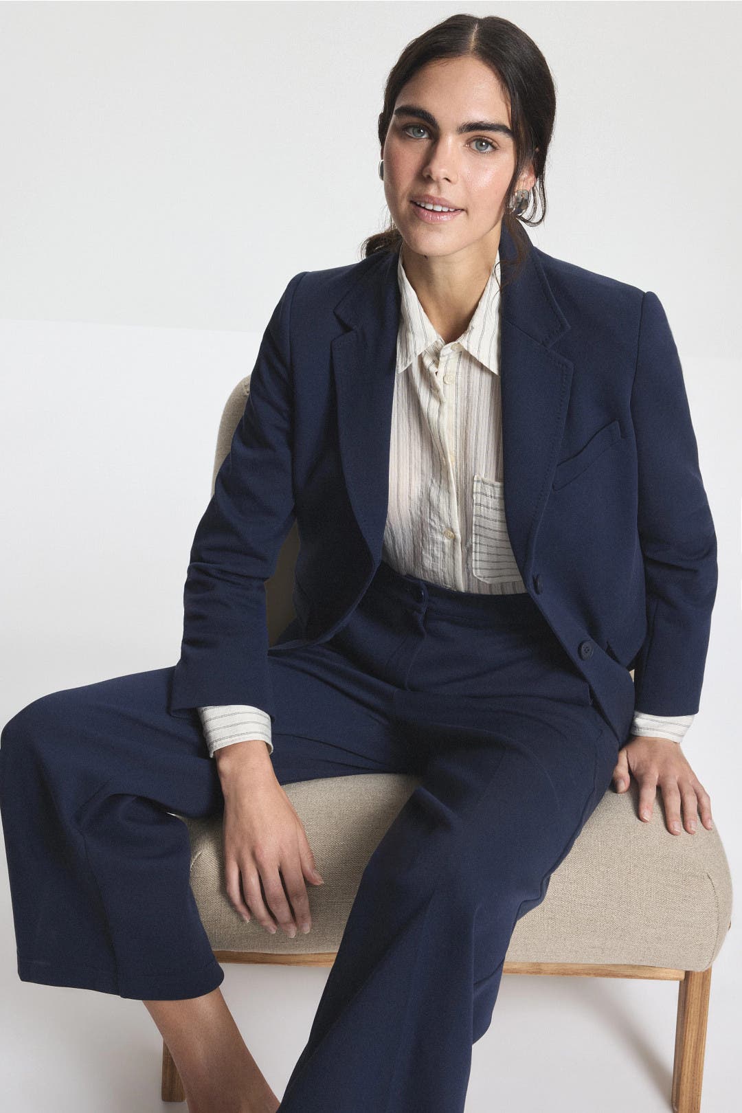 Weekend Max Mara Navy Jersey Blazer Blue Weekend Max Mara Navy Jersey Blazer Blue