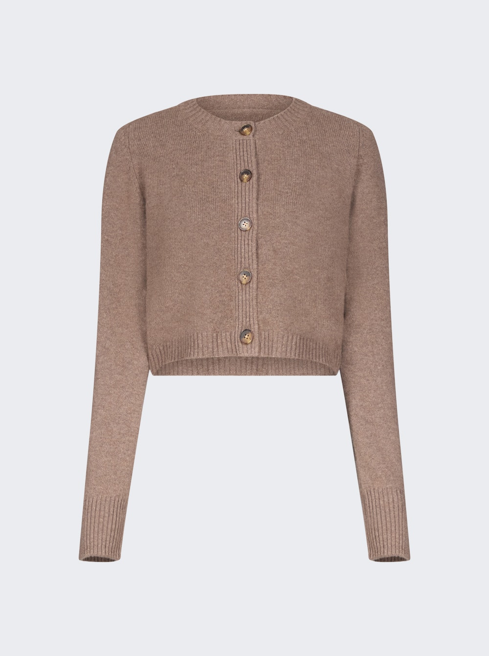 Zephir Cropped Cardigan Brown Melange Zephir Cropped Cardigan Brown Melange
