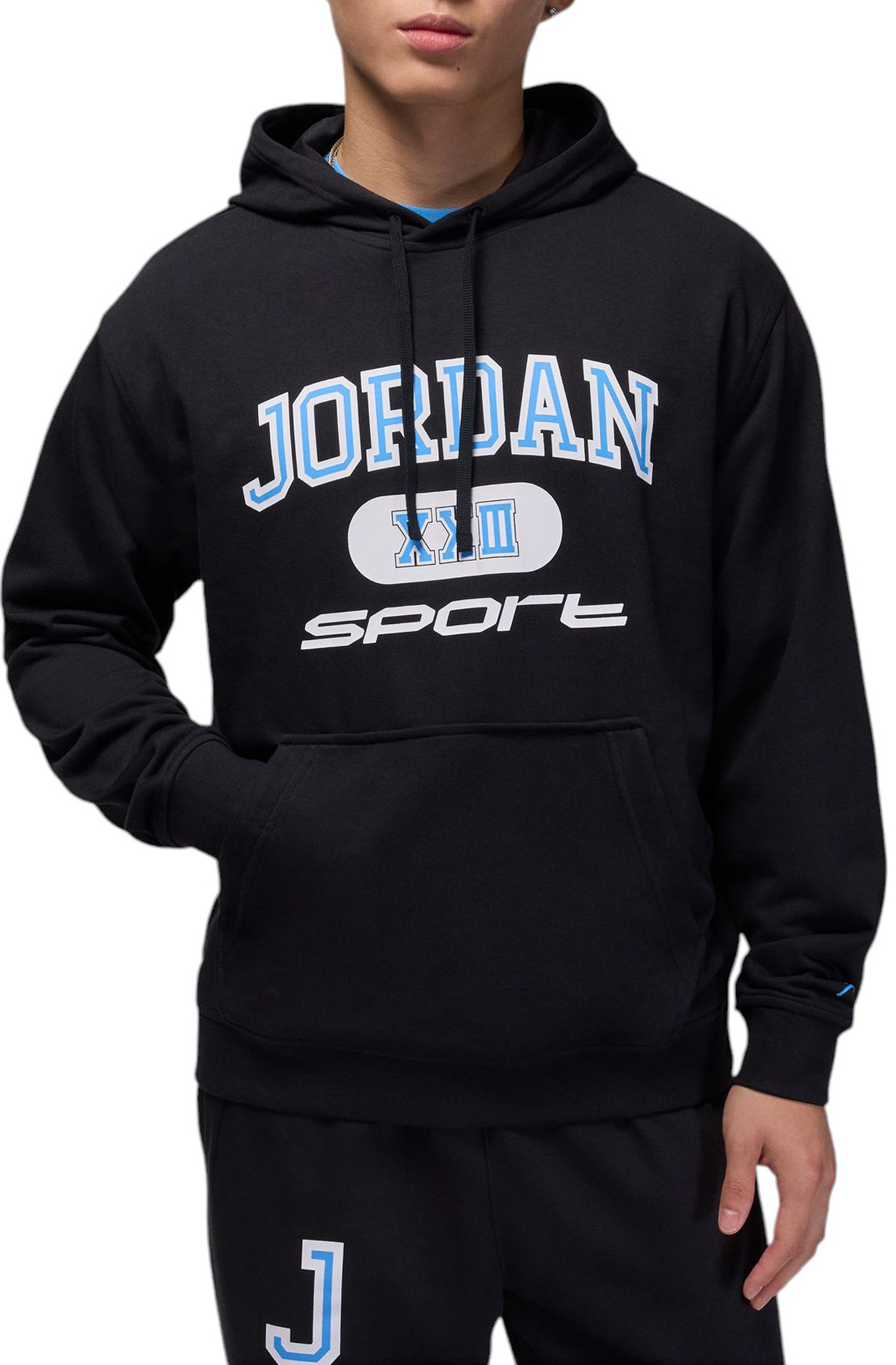 Men Dri-FIT Pullover Hoodie BlackLegend Blue Sweatshirts BlackLegend Blue