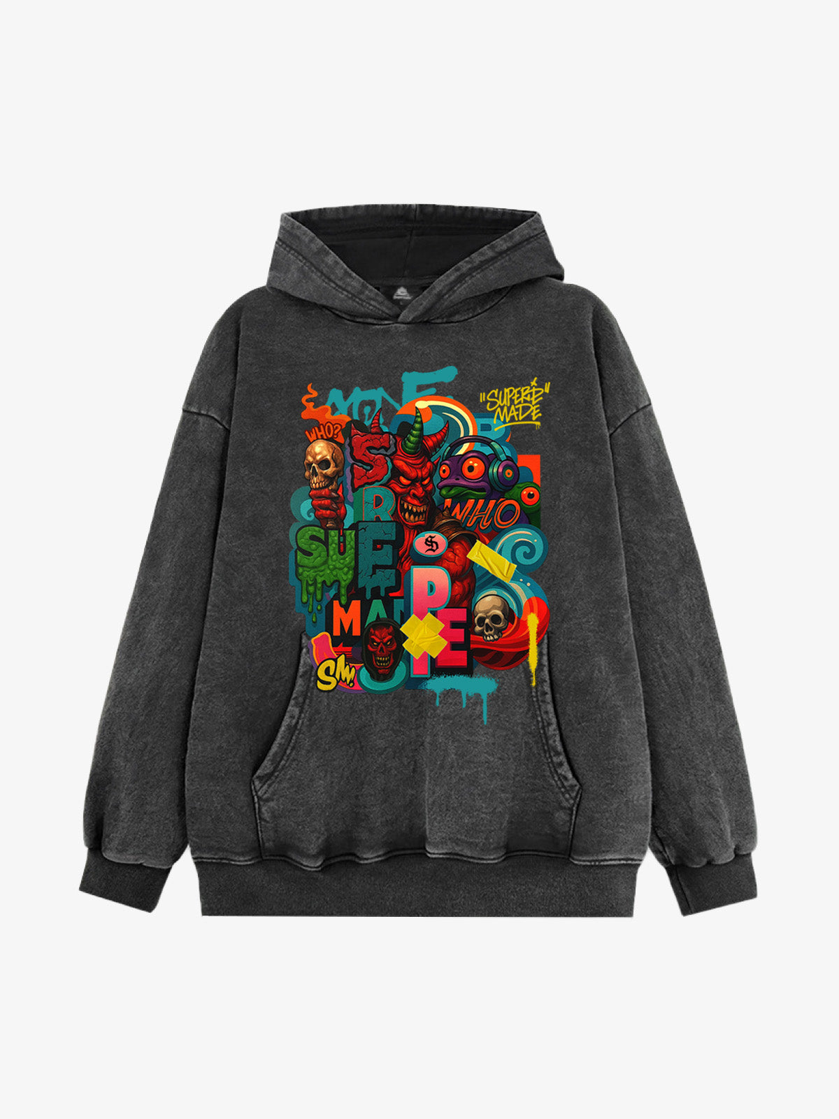 Thesupermade Devil Street Graffiti Carnival Hoodie Thesupermade Devil Street Graffiti Carnival Hoodie