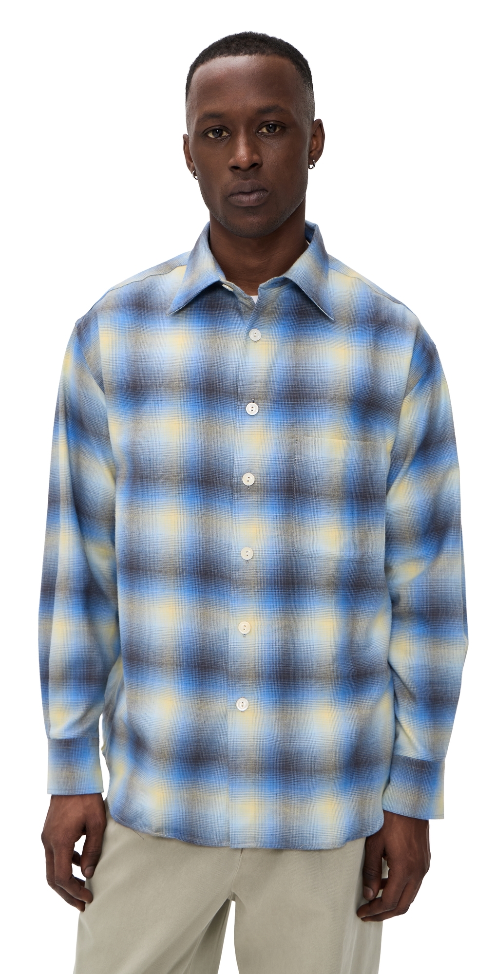 Aaron Levine Shadow Flannel Shirt Sapphire Aaron Levine Shadow Flannel Shirt Sapphire