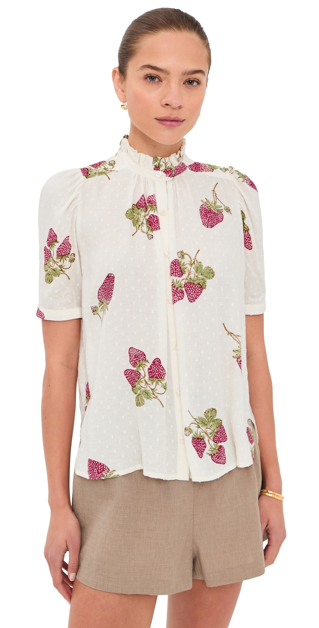 Alix of Bohemia Winnie Strawberry Dot Shirt Off