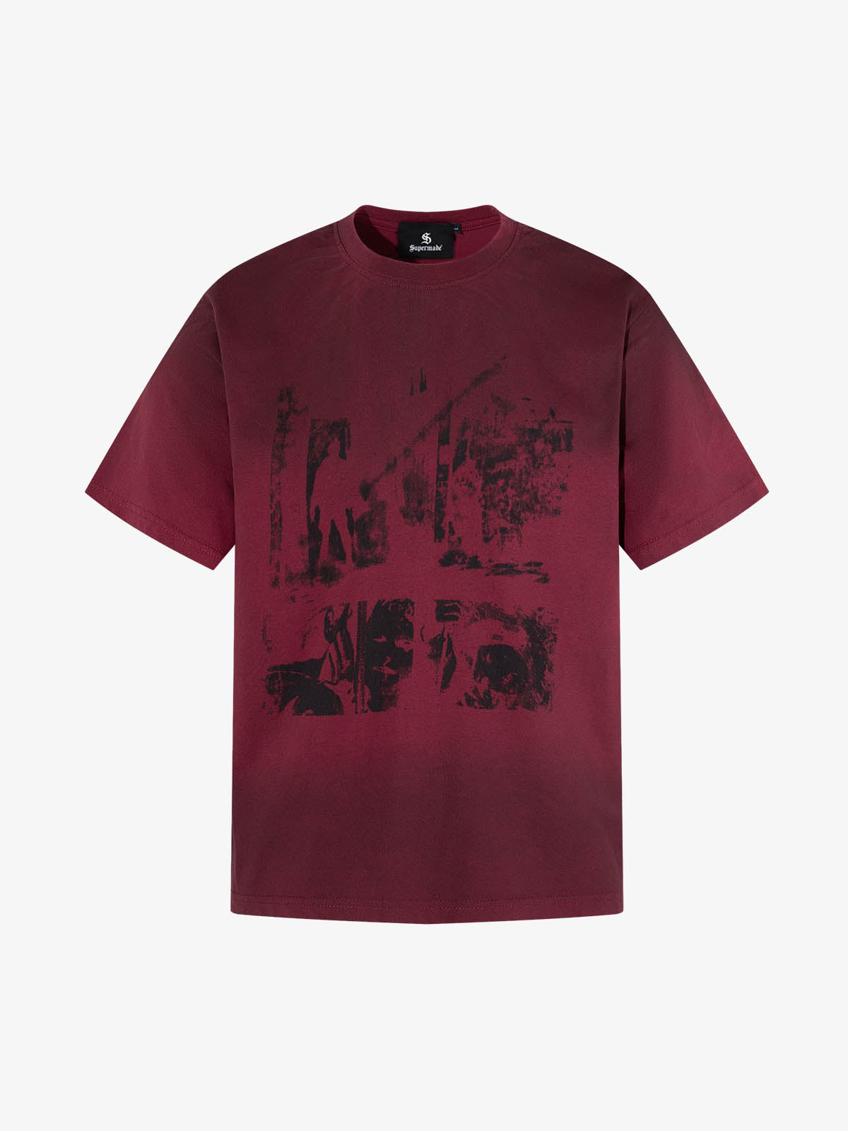 Grunge Faded Photo Print T Shirt