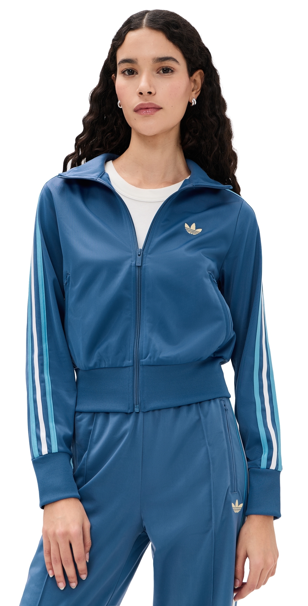 adidas Firebird Classic Track Jacket Crew BlueLight BlueWhite adidas Firebird Classic Track Jacket Crew BlueLight BlueWhite