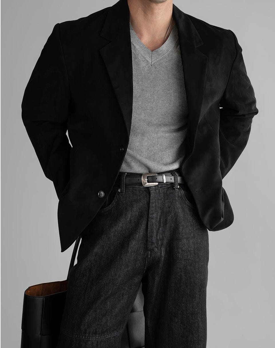 Brown Vintage Suede Jacket Fashion Casual Blazer – Black R Brown Vintage Suede Jacket Fashion Casual Blazer – Black R