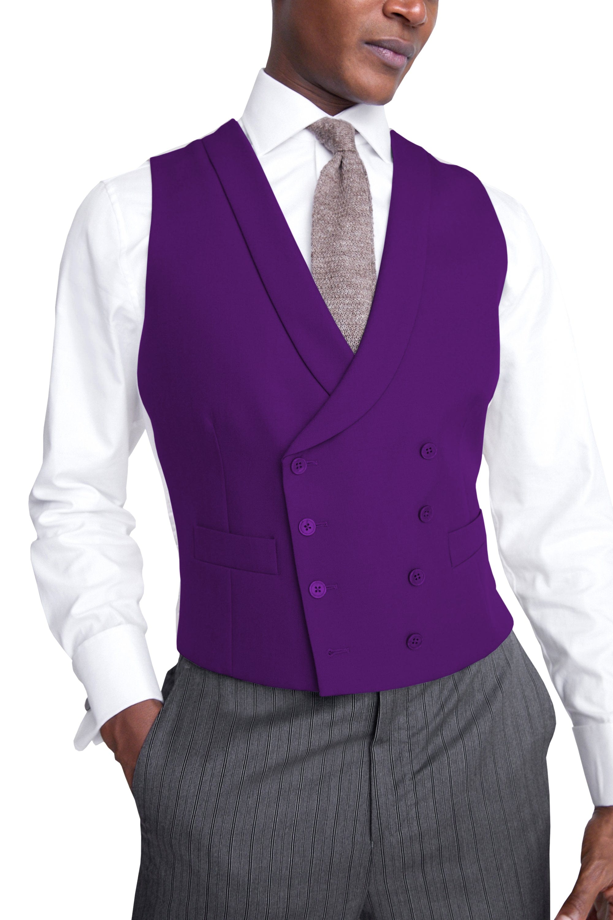 Business Casual Double Breasted Shawl Lapel Men Vest Business Casual Double Breasted Shawl Lapel Men Vest