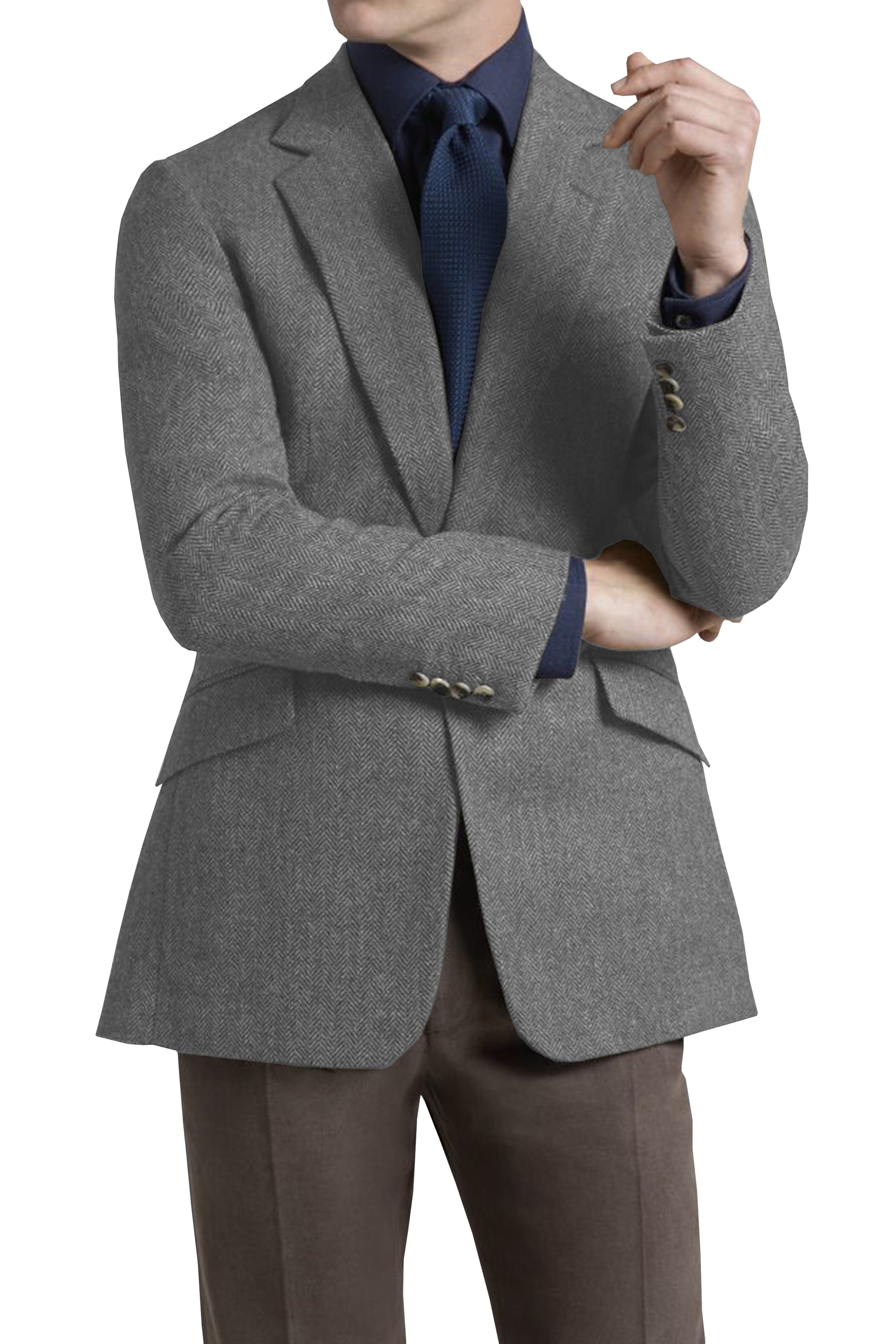 Aesido Men’s Notch Lapel Business Casual Blazer – Grey R Aesido Men’s Notch Lapel Business Casual Blazer – Grey R