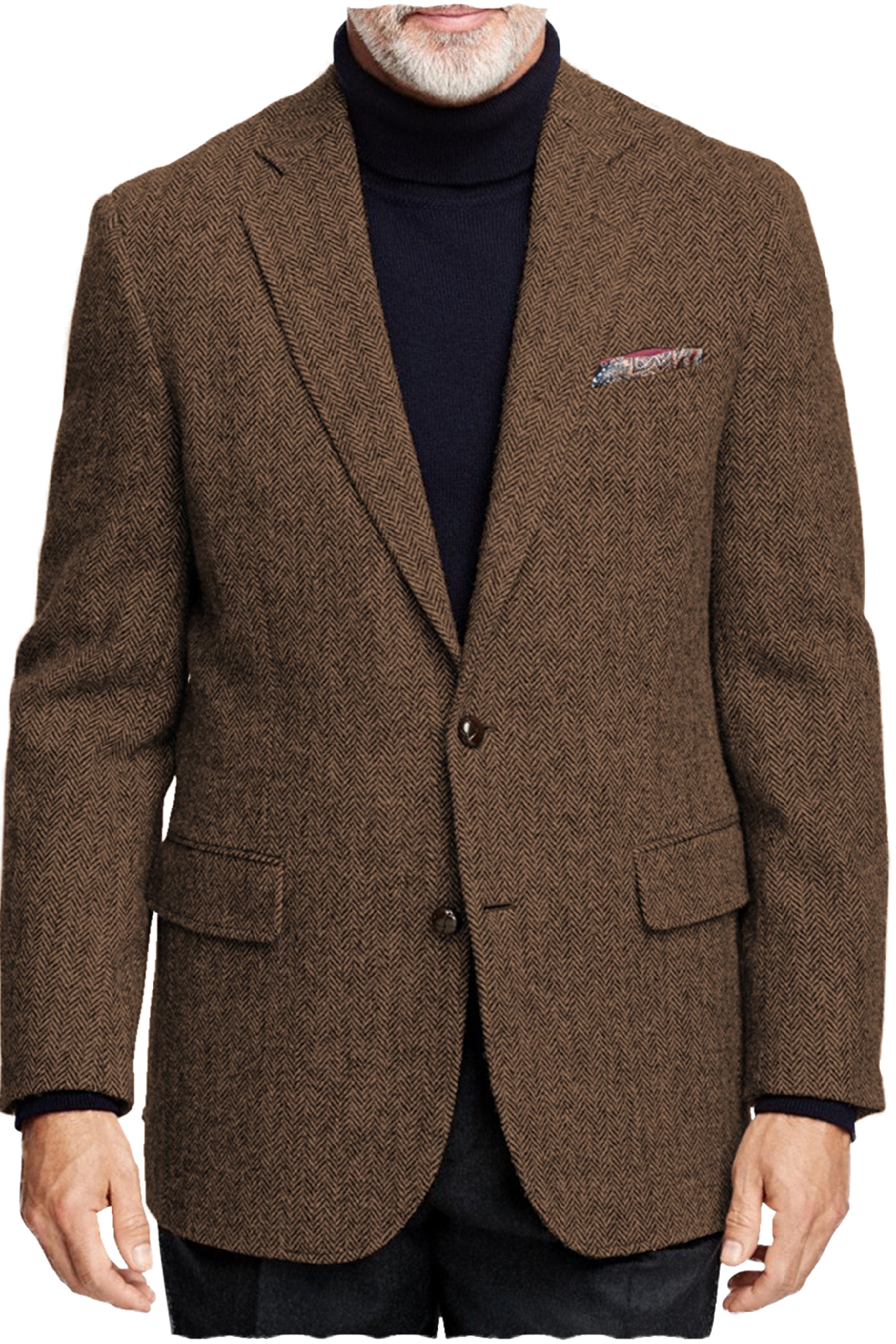 Aesido Men’s Suit Business Double Button Notch Lapel Blazer – Brown R Aesido Men’s Suit Business Double Button Notch Lapel Blazer – Brown R