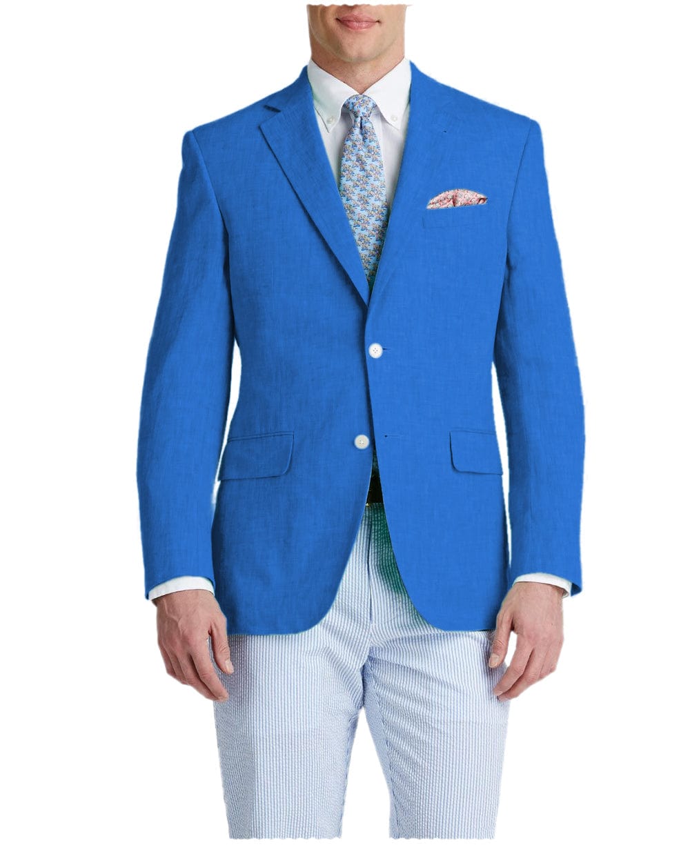 Aesido Men’s Suit Notch Lapel Double Button Blazer – Blue R Aesido Men’s Suit Notch Lapel Double Button Blazer – Blue R