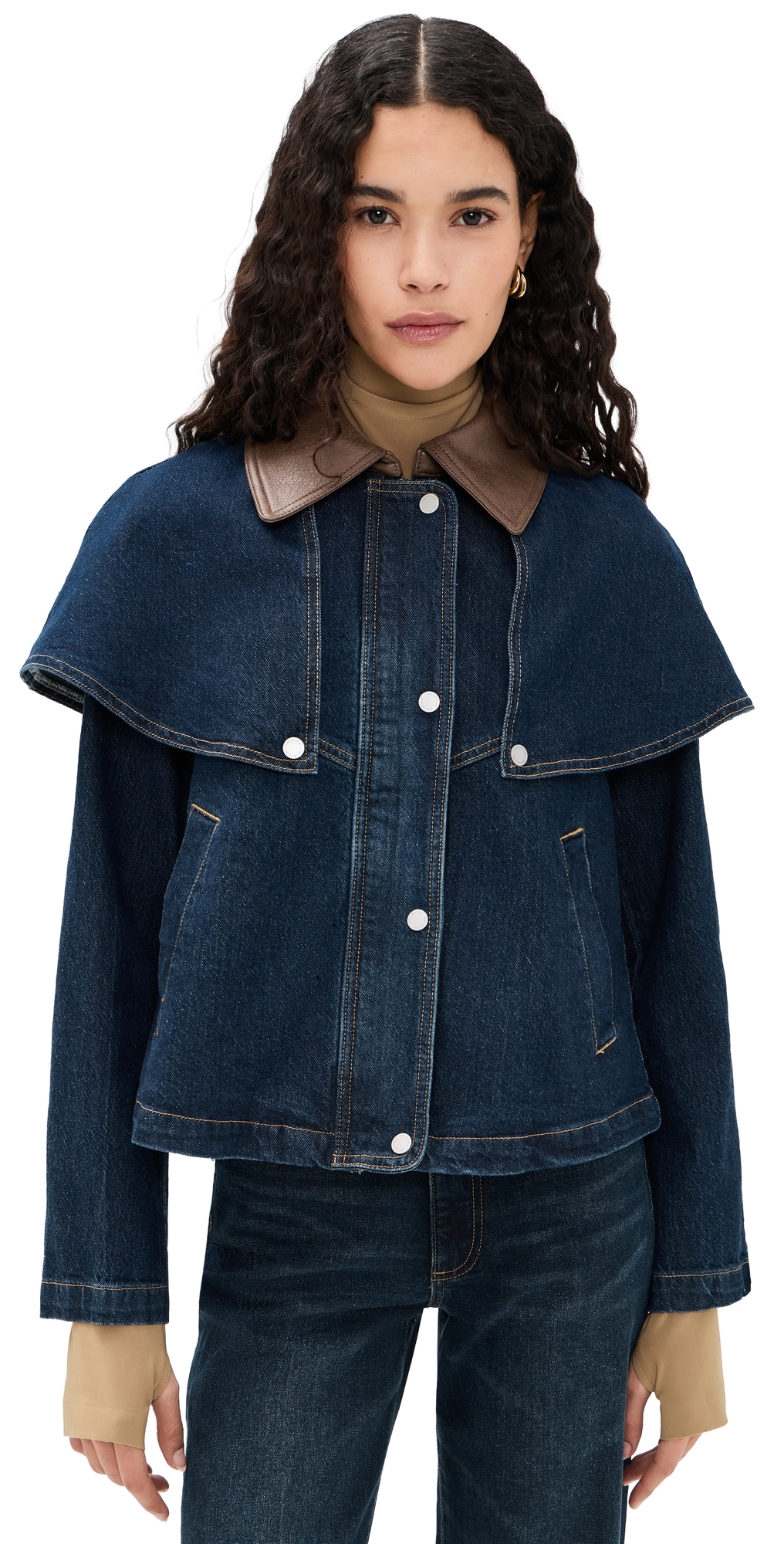 Avec Les Filles Cape Jacket Raw Indigo