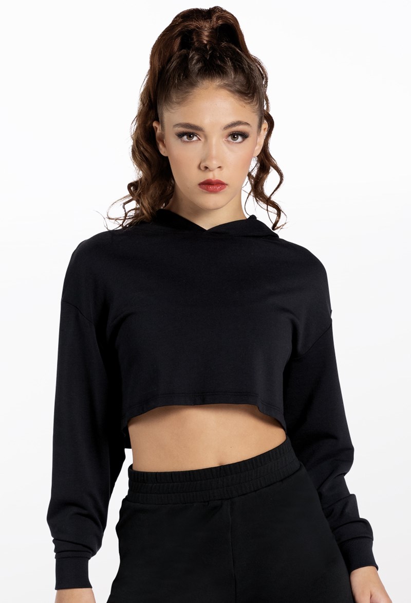 Long Sleeve Cropped Hoodie – Black – Large Adult – Dance Top AH Long Sleeve Cropped Hoodie – Black – Large Adult – Dance Top AH