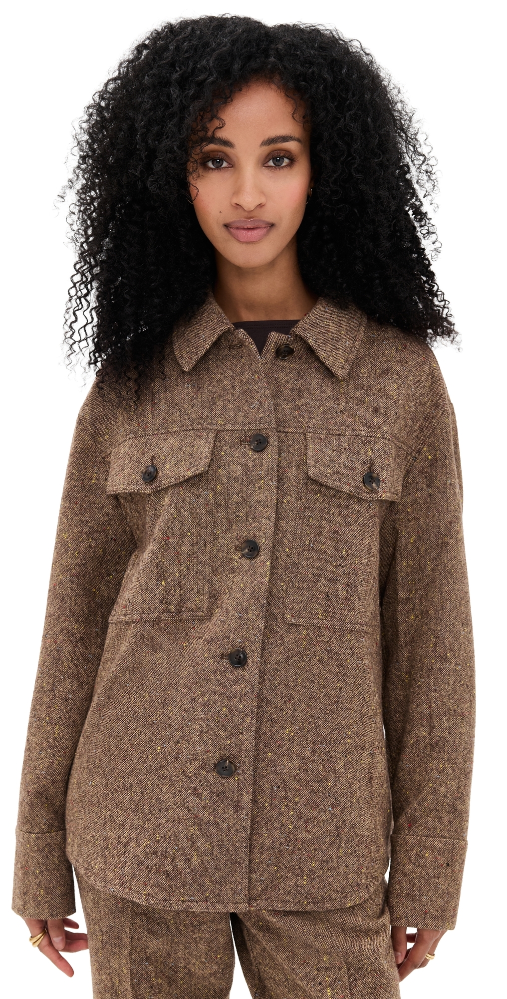 ALIGNE Charlie Wool Mix Overshirt Brown ALIGNE Charlie Wool Mix Overshirt Brown