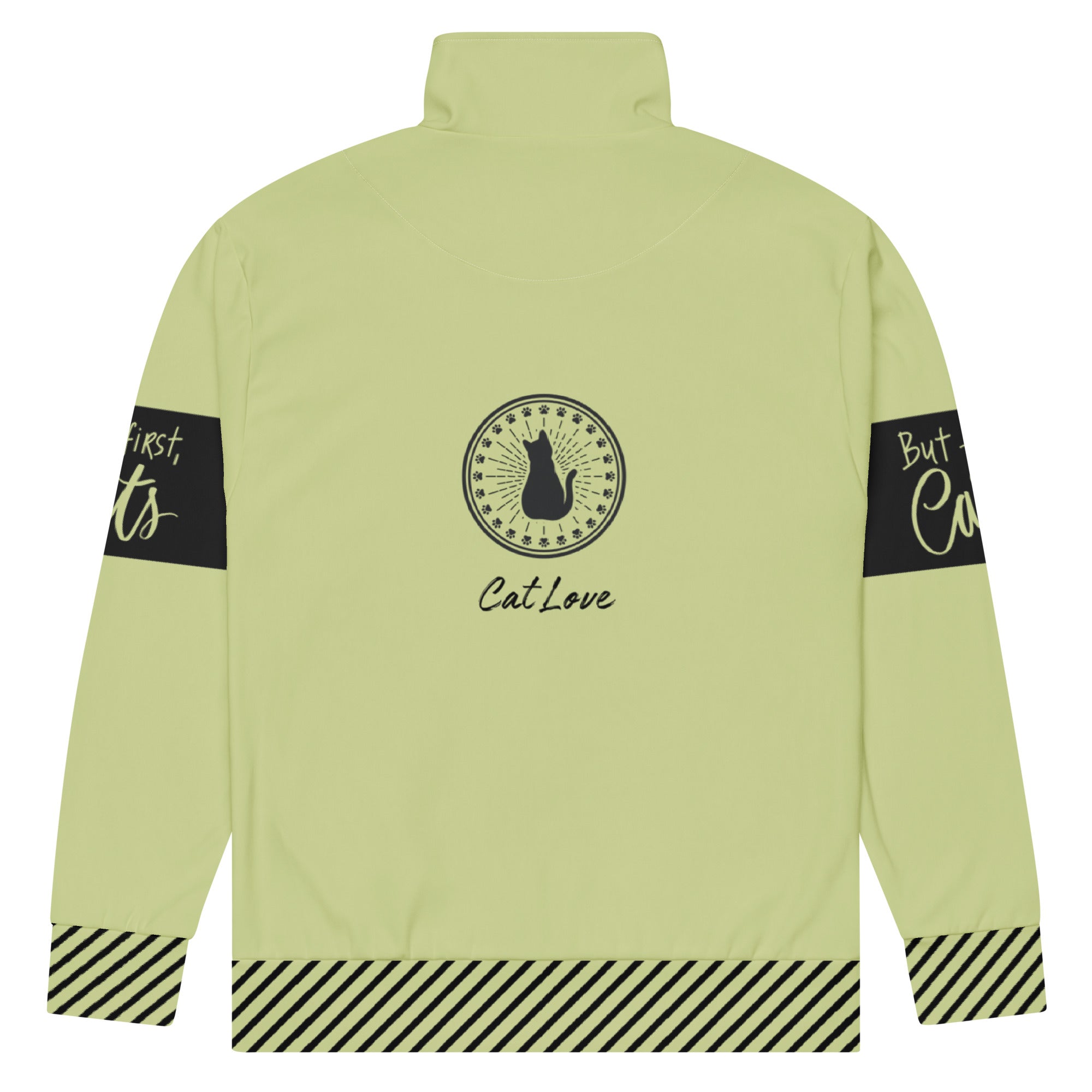 For Cat Enthusiasts – MEOW-Inspired Unisex Track Jacket –