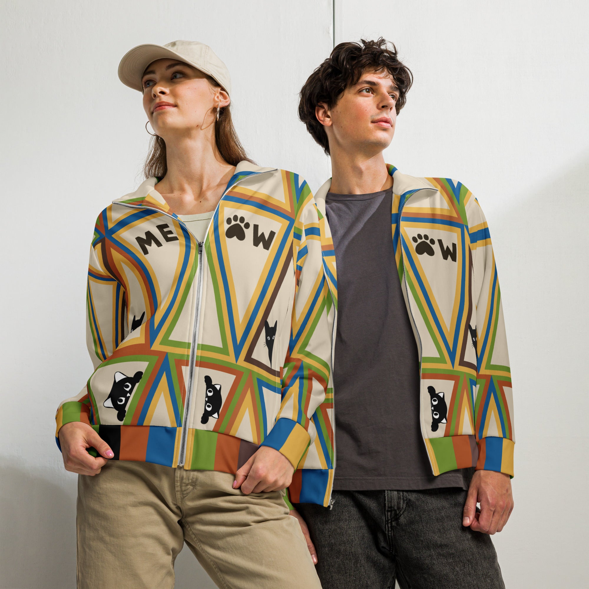 Geometric Charm for Animal Lovers – Unisex Track Jacket Geometric Charm for Animal Lovers – Unisex Track Jacket