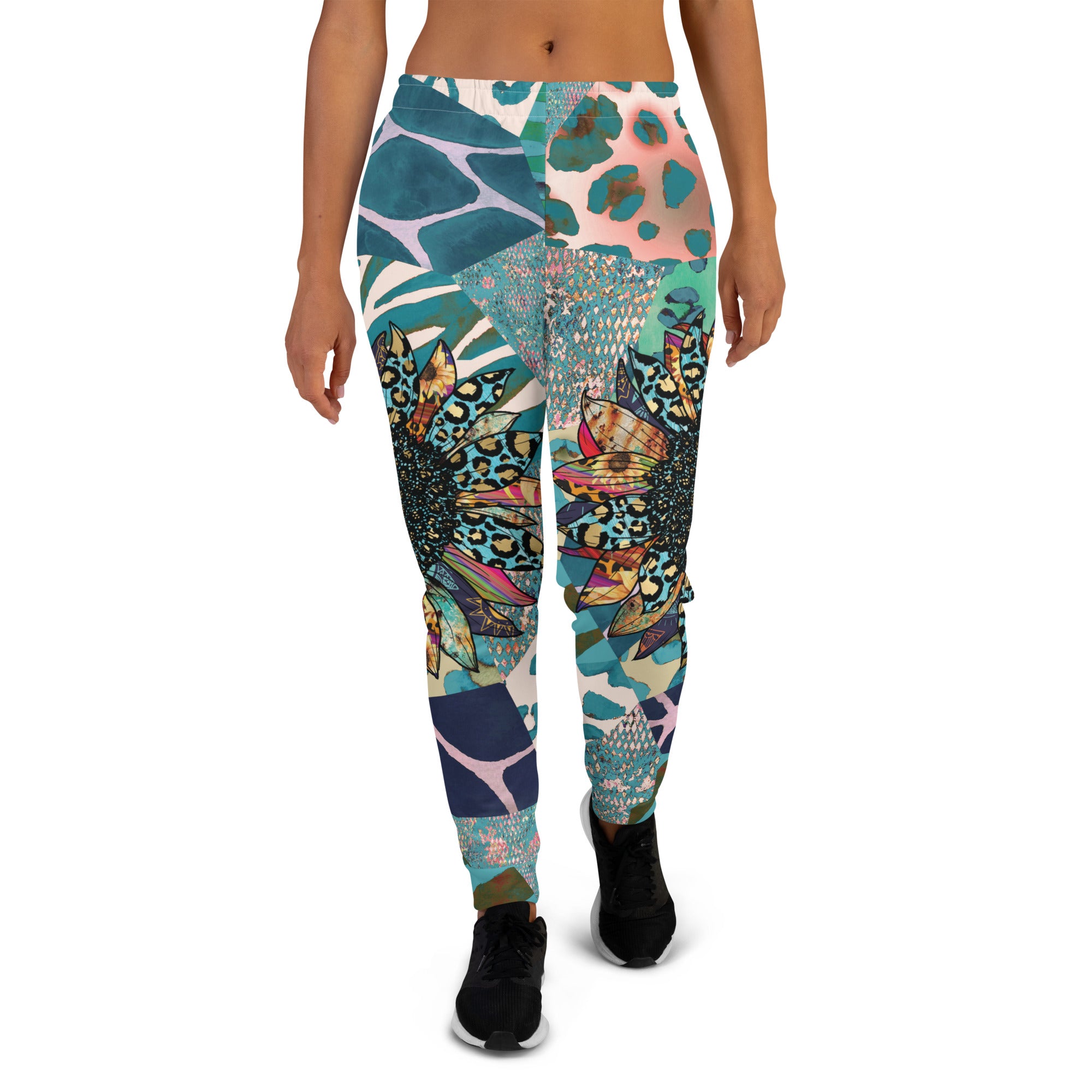 Wild Harmony – Sunflower Patchwork Joggers