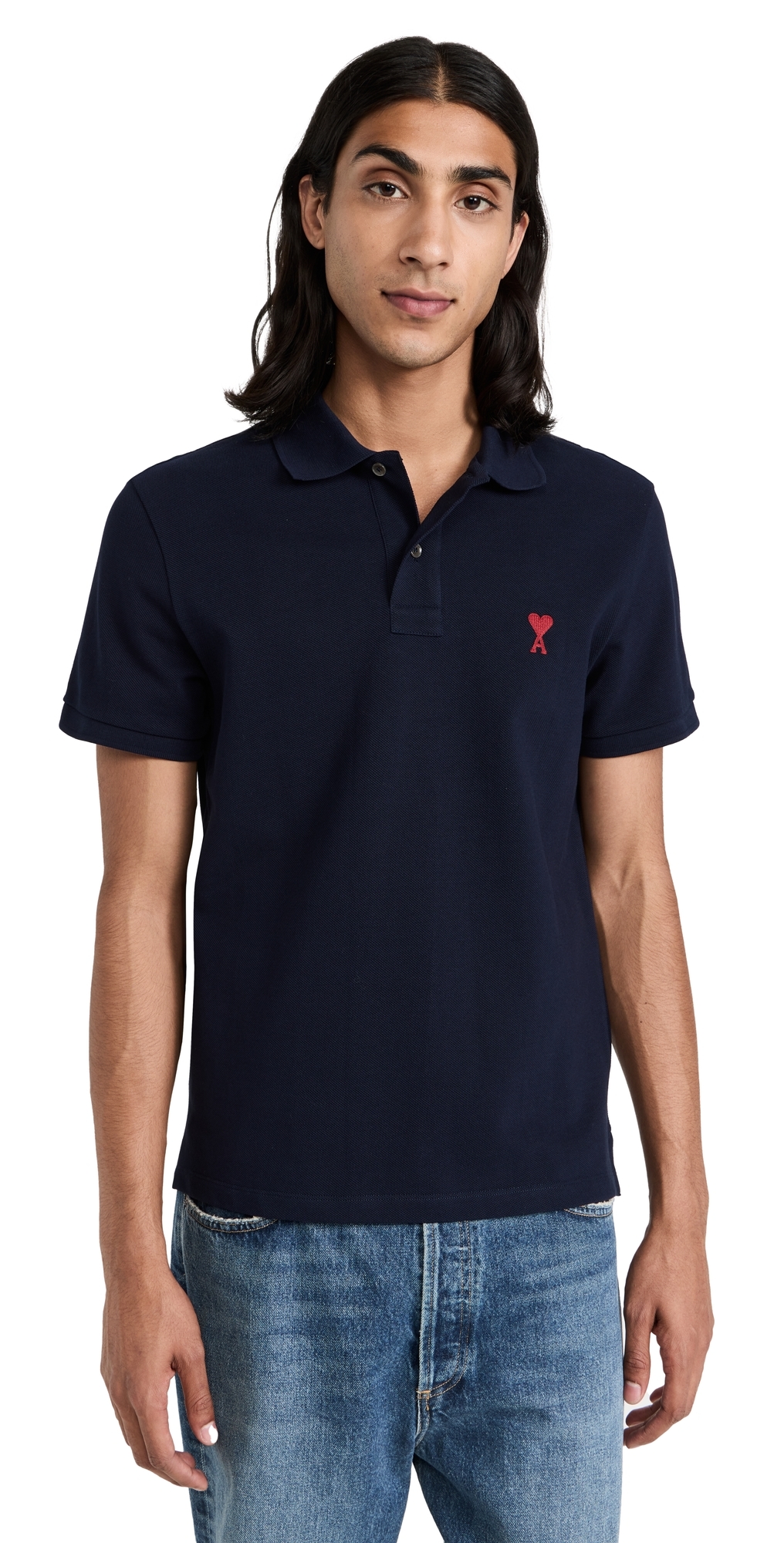 AMI AMI De Coeur Polo Shirt Night Blue.