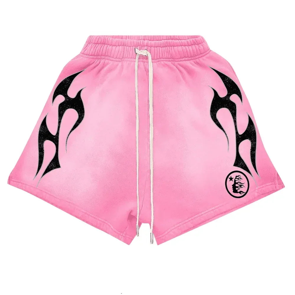 Hellstar Flame Shorts Pink Hellstar Flame Shorts Pink