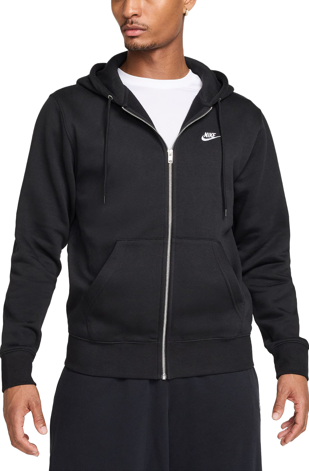 Men Club Full-Zip Fleece Hoodie BlackBlackWhite Hoodies BlackBlackWhite Men Club Full-Zip Fleece Hoodie BlackBlackWhite Hoodies BlackBlackWhite