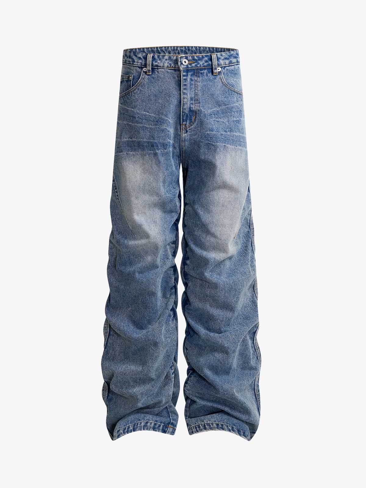 YK Faded Stacked Denim Jeans YK Faded Stacked Denim Jeans