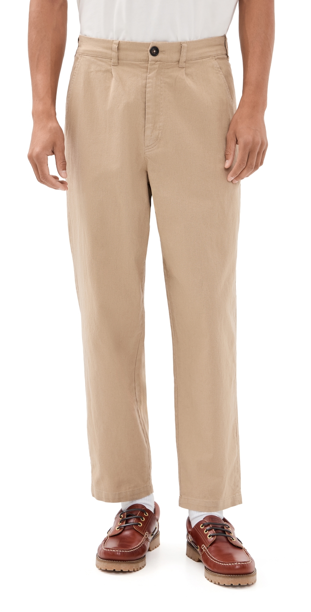 Barbour Cotton Linen Relaxed Trousers Washed Stone Barbour Cotton Linen Relaxed Trousers Washed Stone