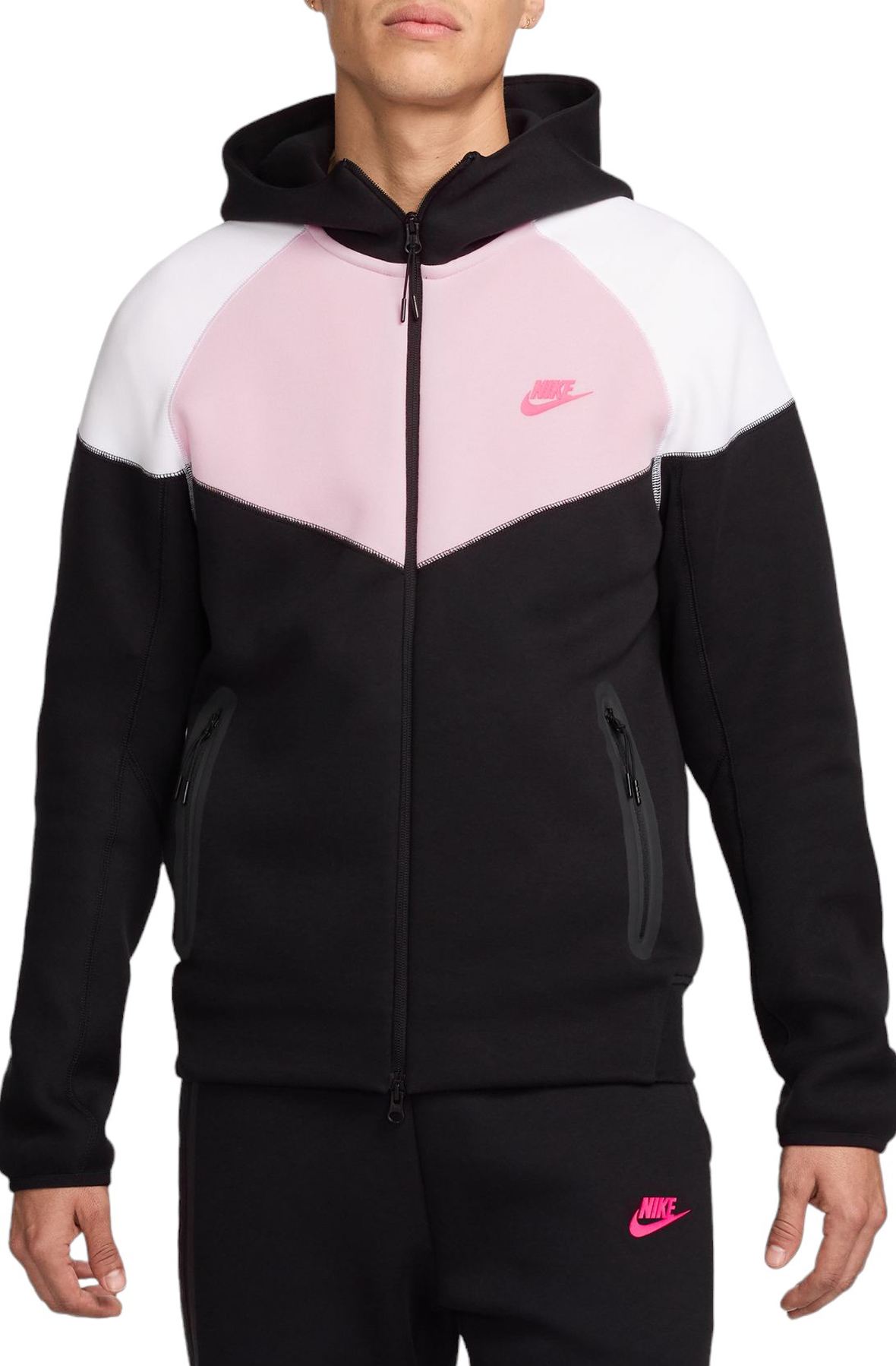Men Sportswear Tech Fleece Windrunner Full-Zip Hoodie BlackWhitePink Foam Jackets BlackWhitePink Foam Men Sportswear Tech Fleece Windrunner Full-Zip Hoodie BlackWhitePink Foam Jackets BlackWhitePink Foam
