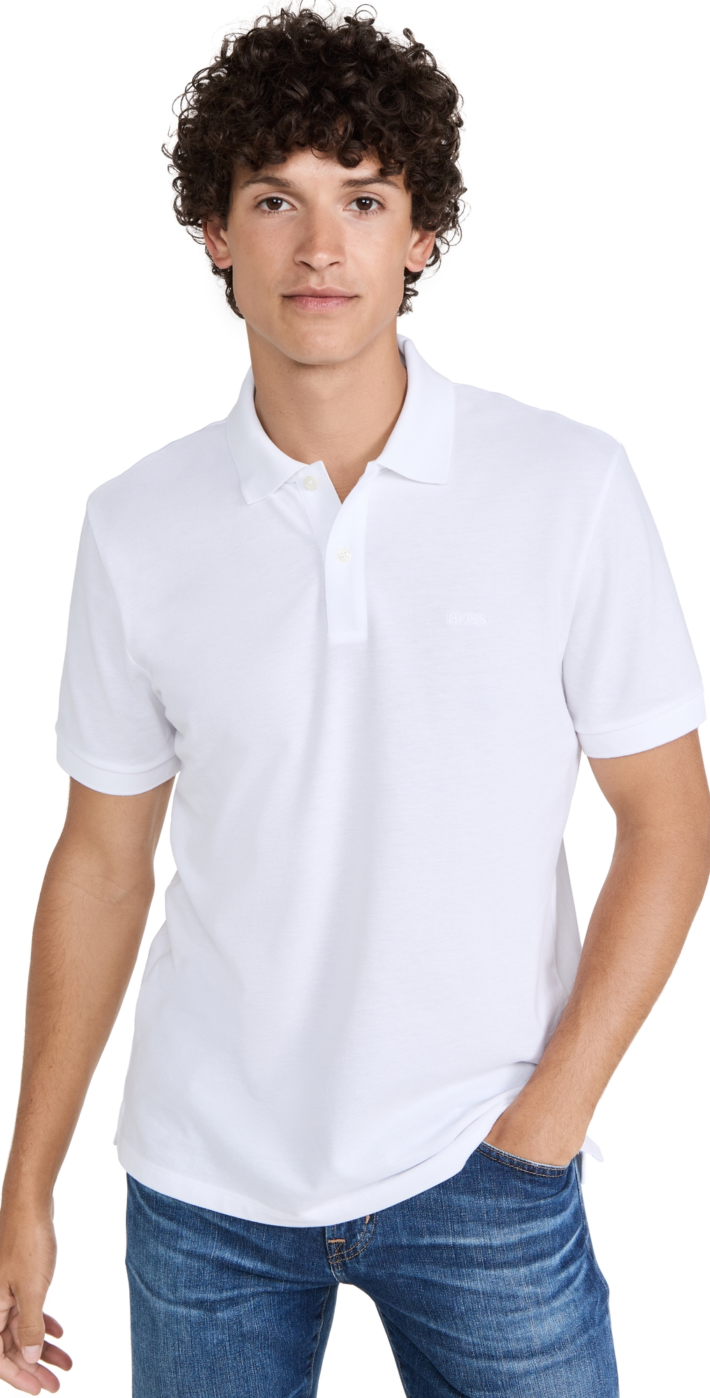BOSS Regular Fit Polo Shirt White