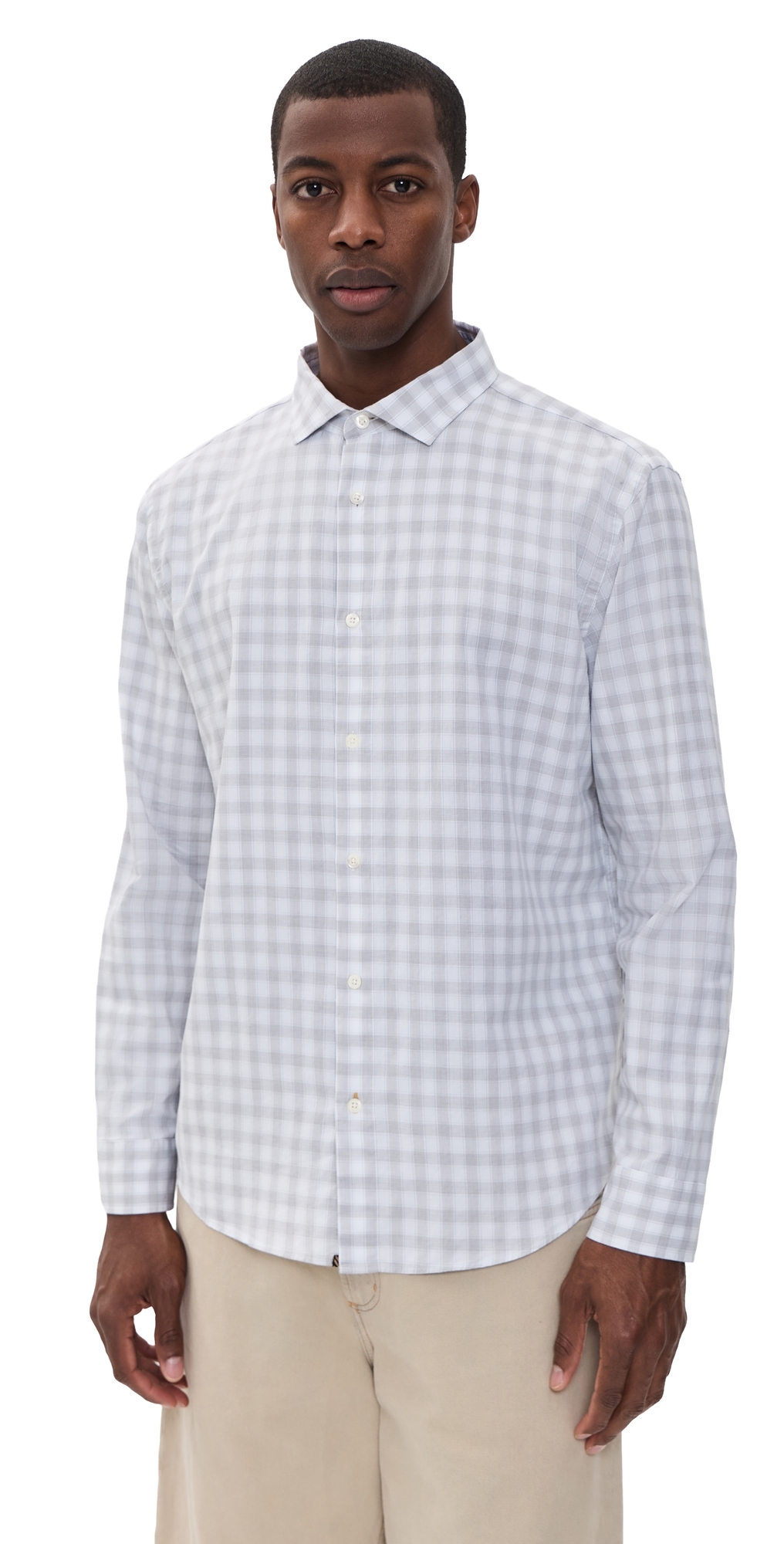 Billy Reid Check Hutcheson Sport Shirt GreyWhite Billy Reid Check Hutcheson Sport Shirt GreyWhite
