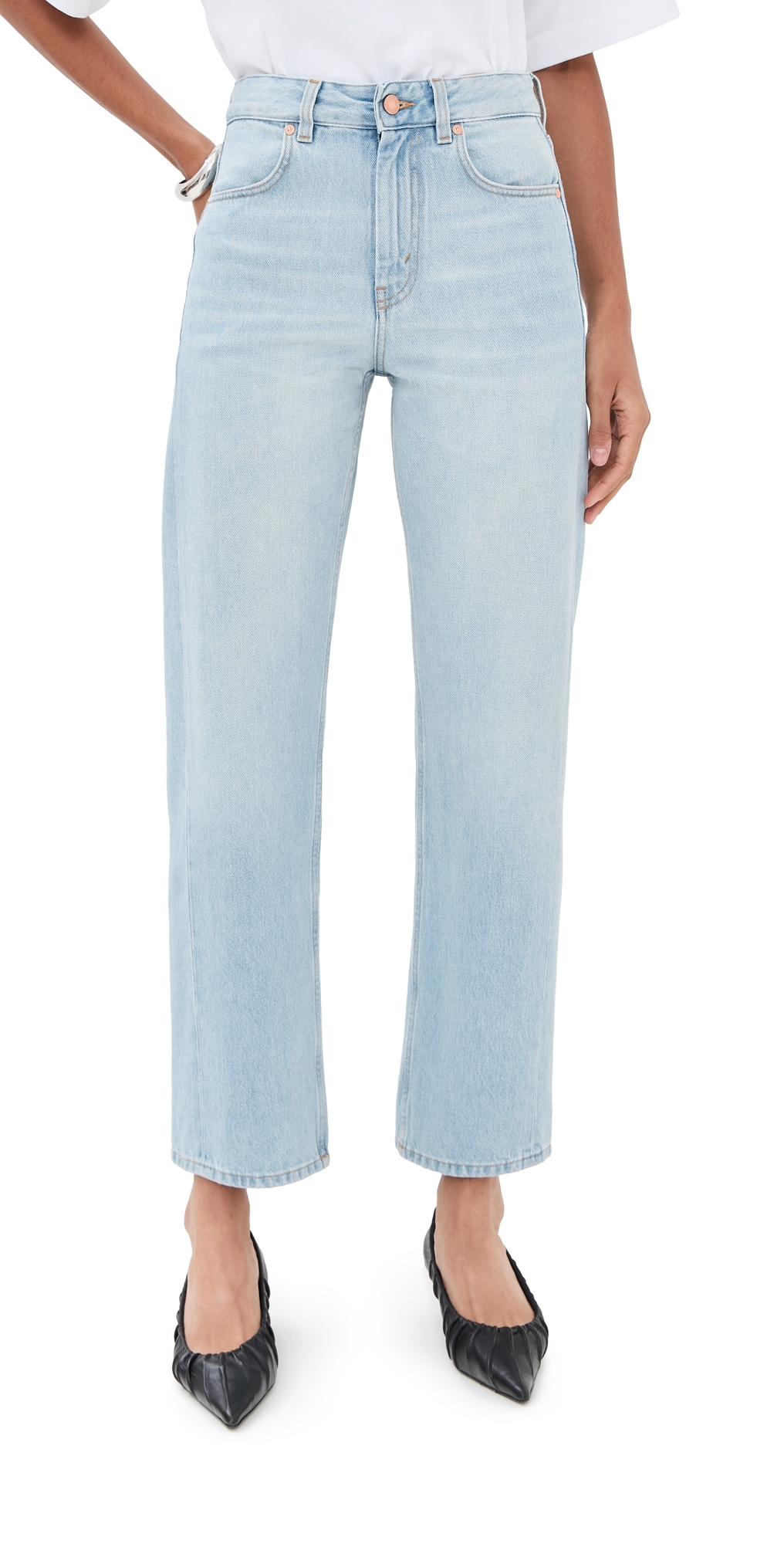 Bite Studios Curved Organic Cotton Denim Jeans Brushed Light Blue Bite Studios Curved Organic Cotton Denim Jeans Brushed Light Blue
