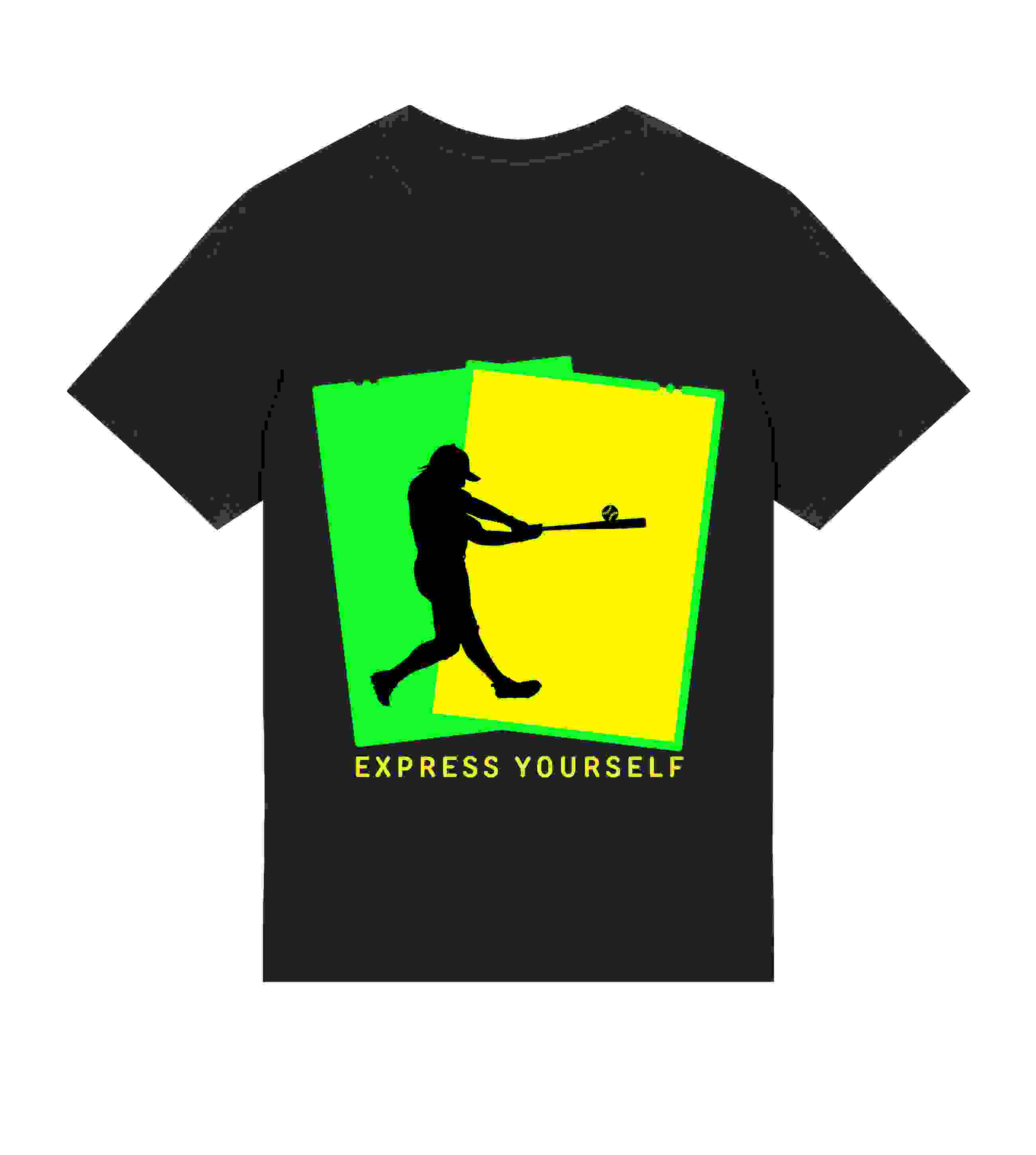 Bold Baseball Silhouette – Men’s Regular Shirt – Black men