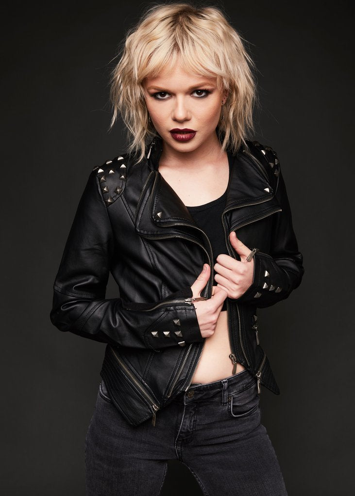 Rockstar Black Studded Moto Biker Jacket – S black Rockstar Black Studded Moto Biker Jacket – S black