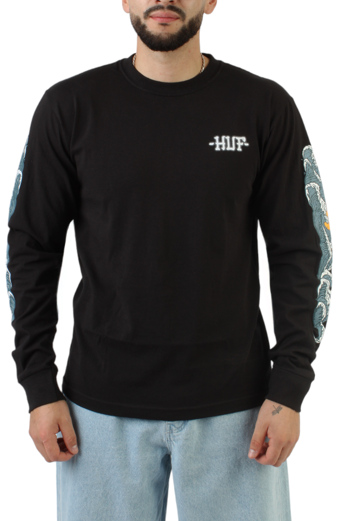 Men Rogue Wave Long Sleeve Shirt Black shirts S Black