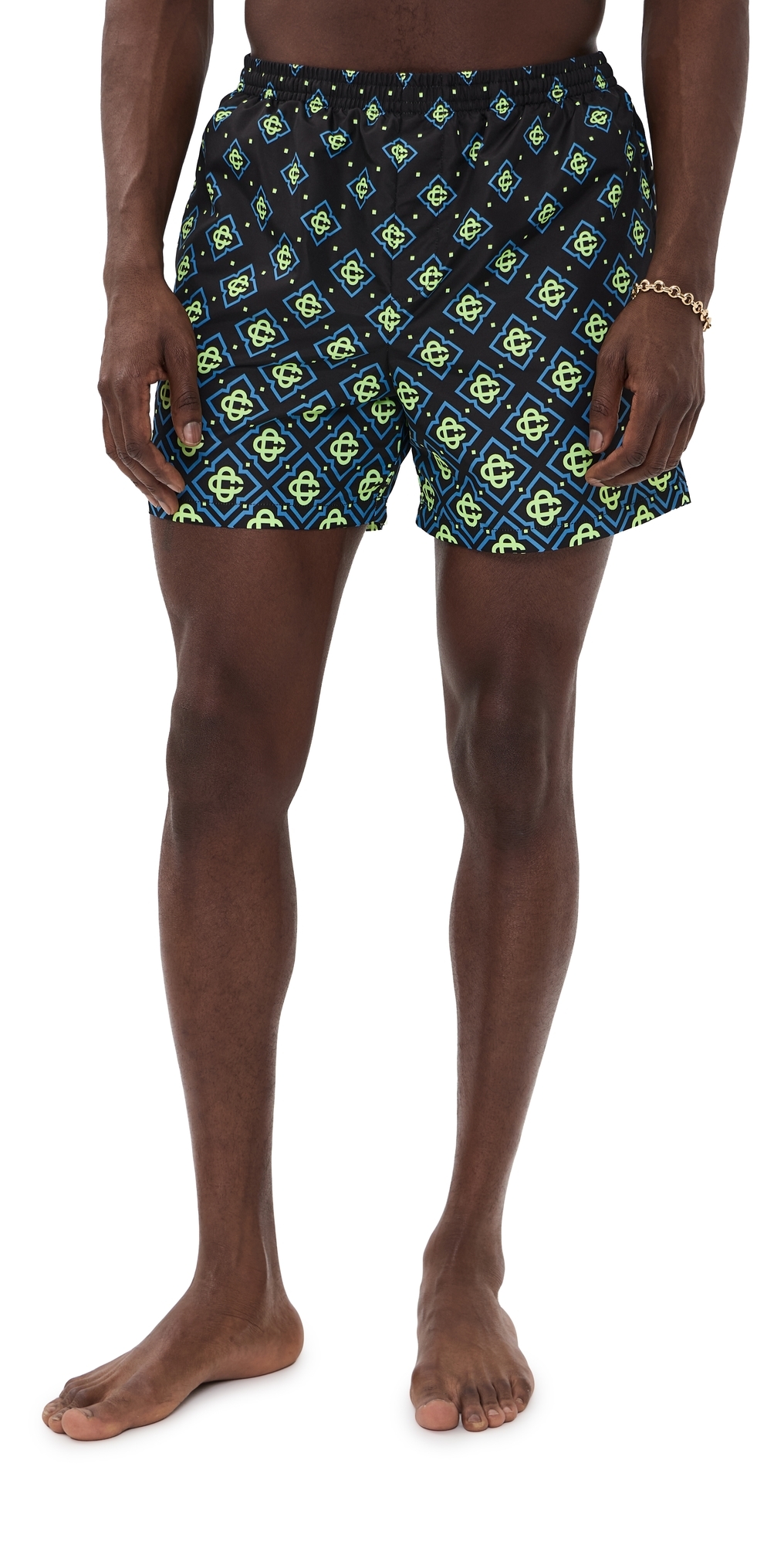 Casablanca Degrade Monogram Printed Swim Shorts Black Casablanca Degrade Monogram Printed Swim Shorts Black