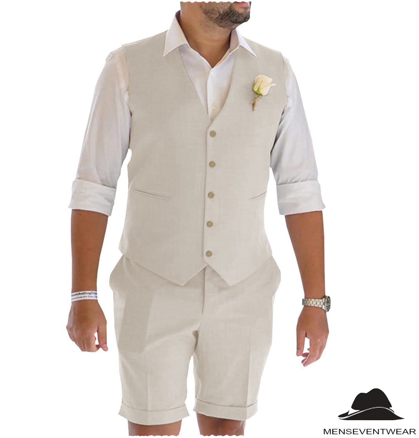 Menseventwear Casual Piece Men’s Suit Flat Linen V Neck Tuxedos Blazer+Shorts Menseventwear Casual Piece Men’s Suit Flat Linen V Neck Tuxedos Blazer+Shorts