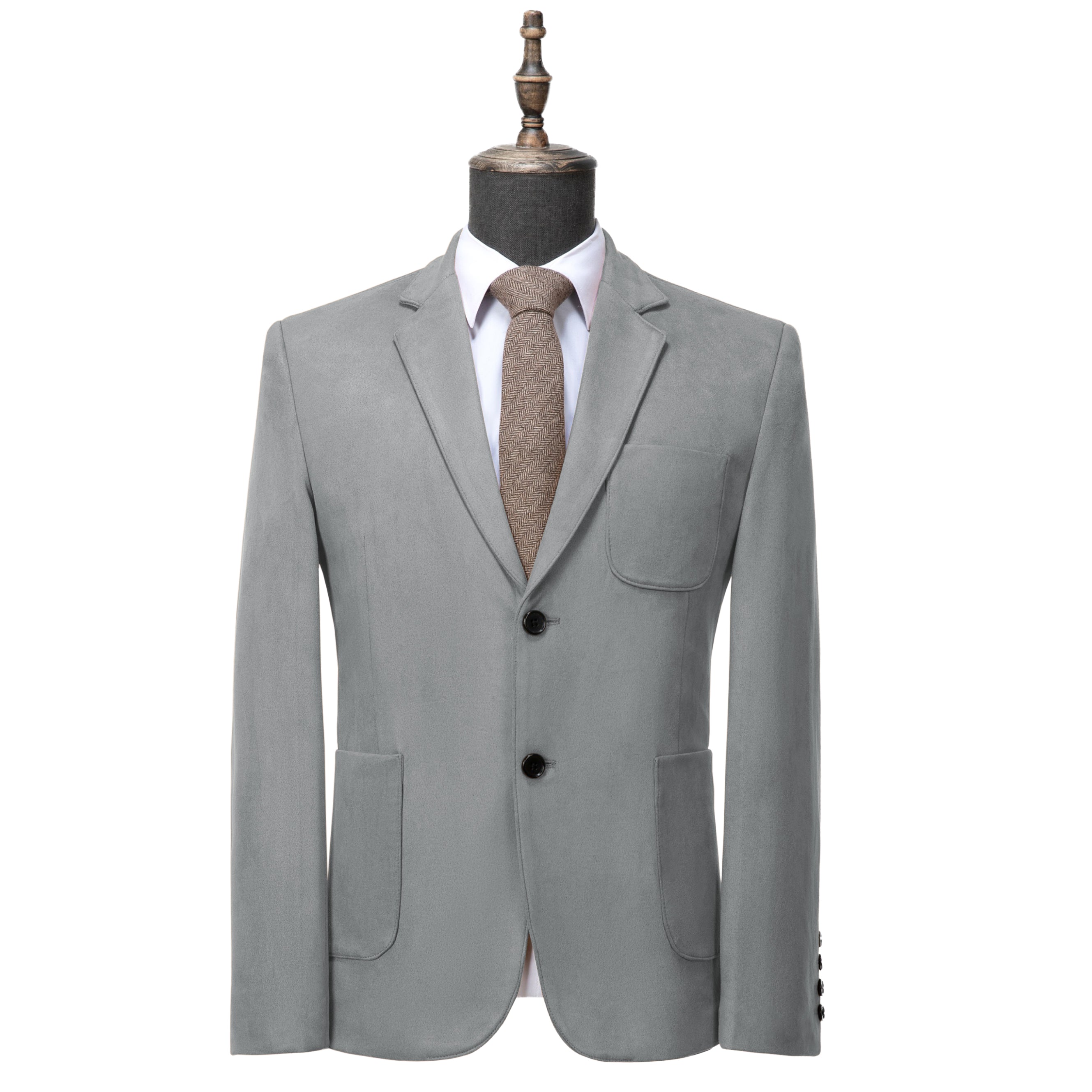 Casual Men’s Fashion Suede Notch Lapel Blazer Denim Jacket Casual Men’s Fashion Suede Notch Lapel Blazer Denim Jacket