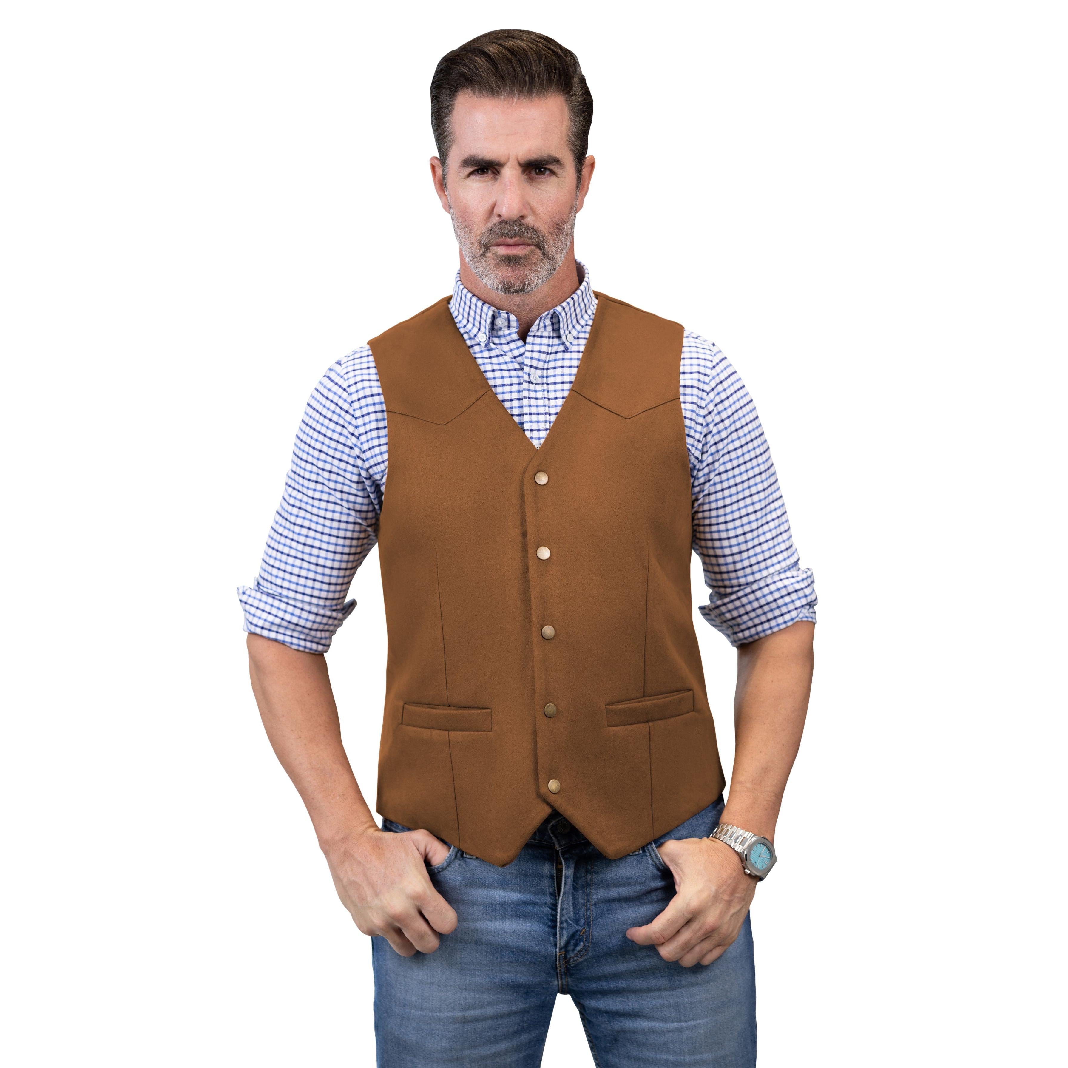 Casual Men’s Fashion Suede V Neck Waistcoat Denim Jacket Casual Men’s Fashion Suede V Neck Waistcoat Denim Jacket
