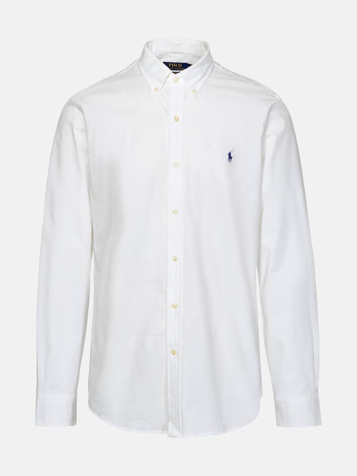 POLO RALPH LAUREN White Stretch Cotton Shirt