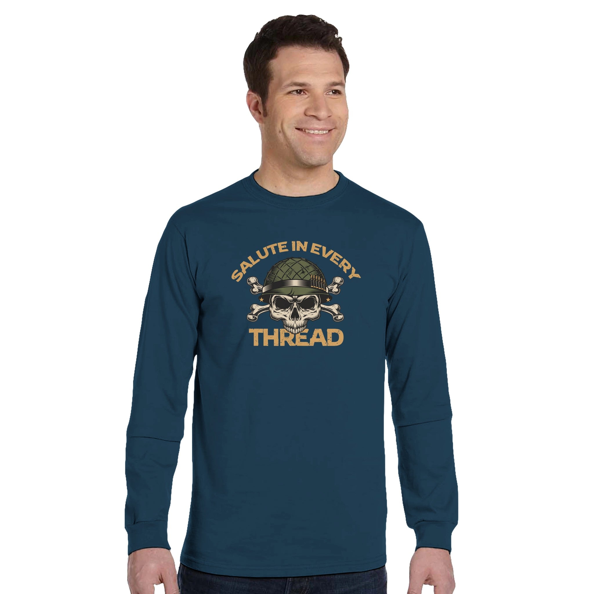 Military Heritage Tee – Classic Long-Sleeve Shirt by Econscious – L Pacific Military Heritage Tee – Classic Long-Sleeve Shirt by Econscious – L Pacific