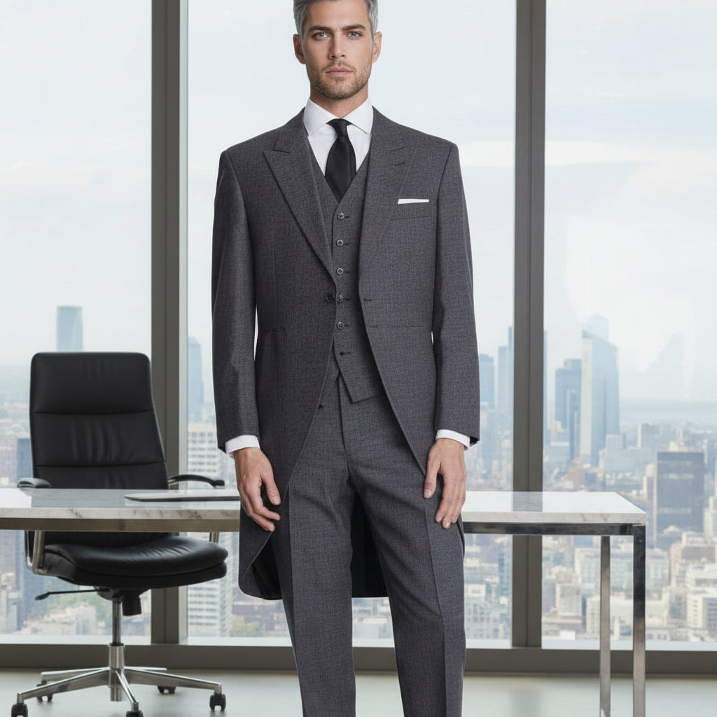 Ceehuteey Men’s Classic Peak lapel Suits For Blazer+Vest+Pants – Black R Ceehuteey Men’s Classic Peak lapel Suits For Blazer+Vest+Pants – Black R