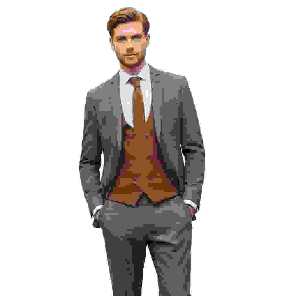Men’s piece Plaid Notch Lapel Double Breasted British stylesuits Blazer+Vest+Pants – Gray R Men’s piece Plaid Notch Lapel Double Breasted British stylesuits Blazer+Vest+Pants – Gray R